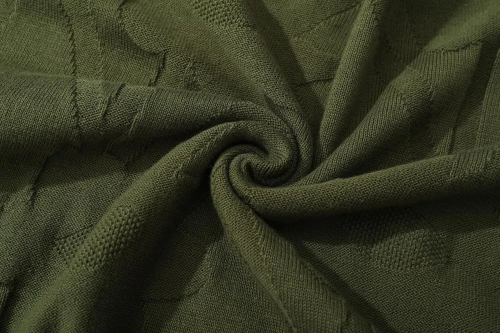 Crew Neck Summer Knit Top - Army Daffodils