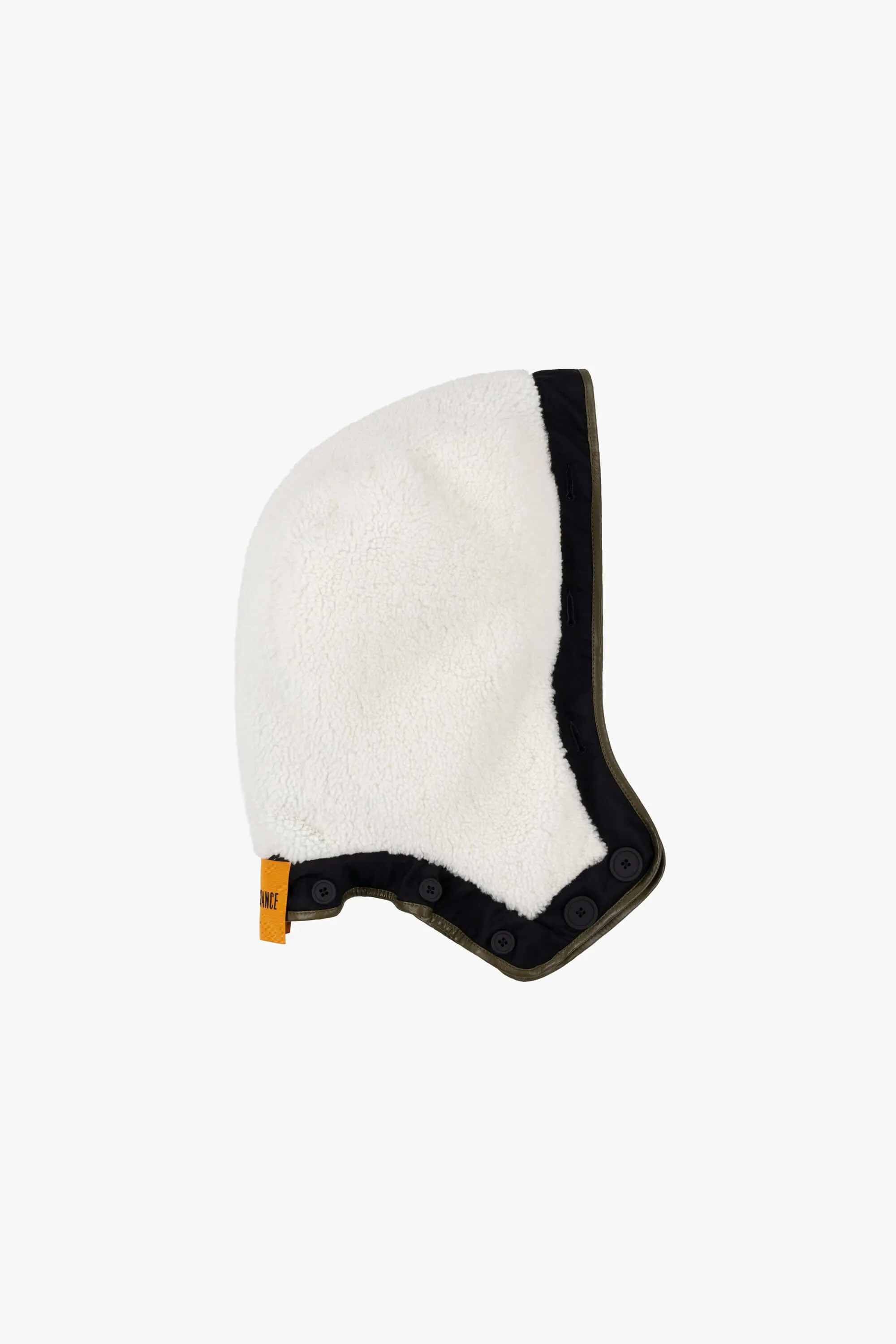 Down Quilt Hood Shearling Trim - Black / Natural