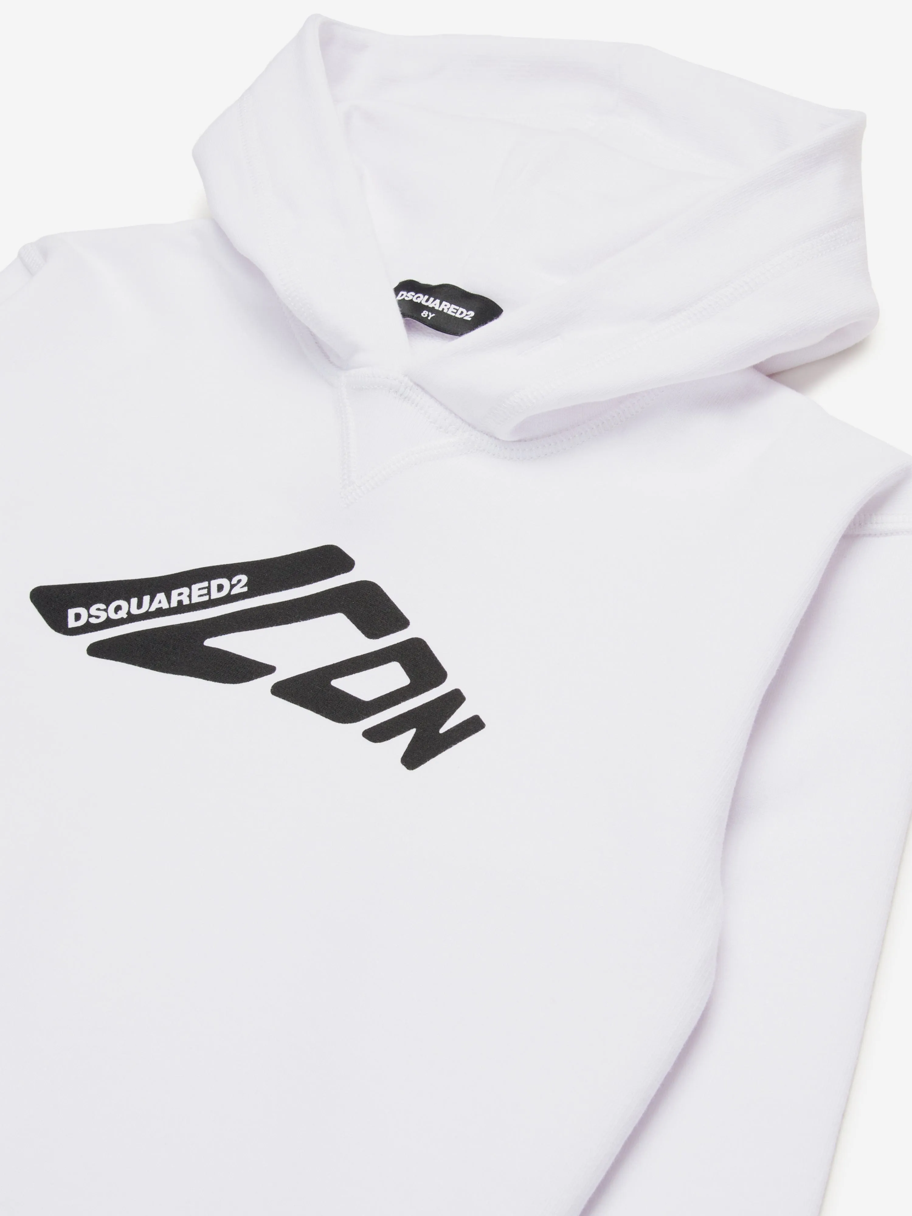 Dsquared2 Kids Icon Logo Hoodie in White