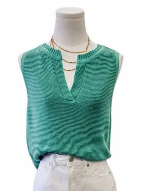 Easy Breezy Green Crochet Top