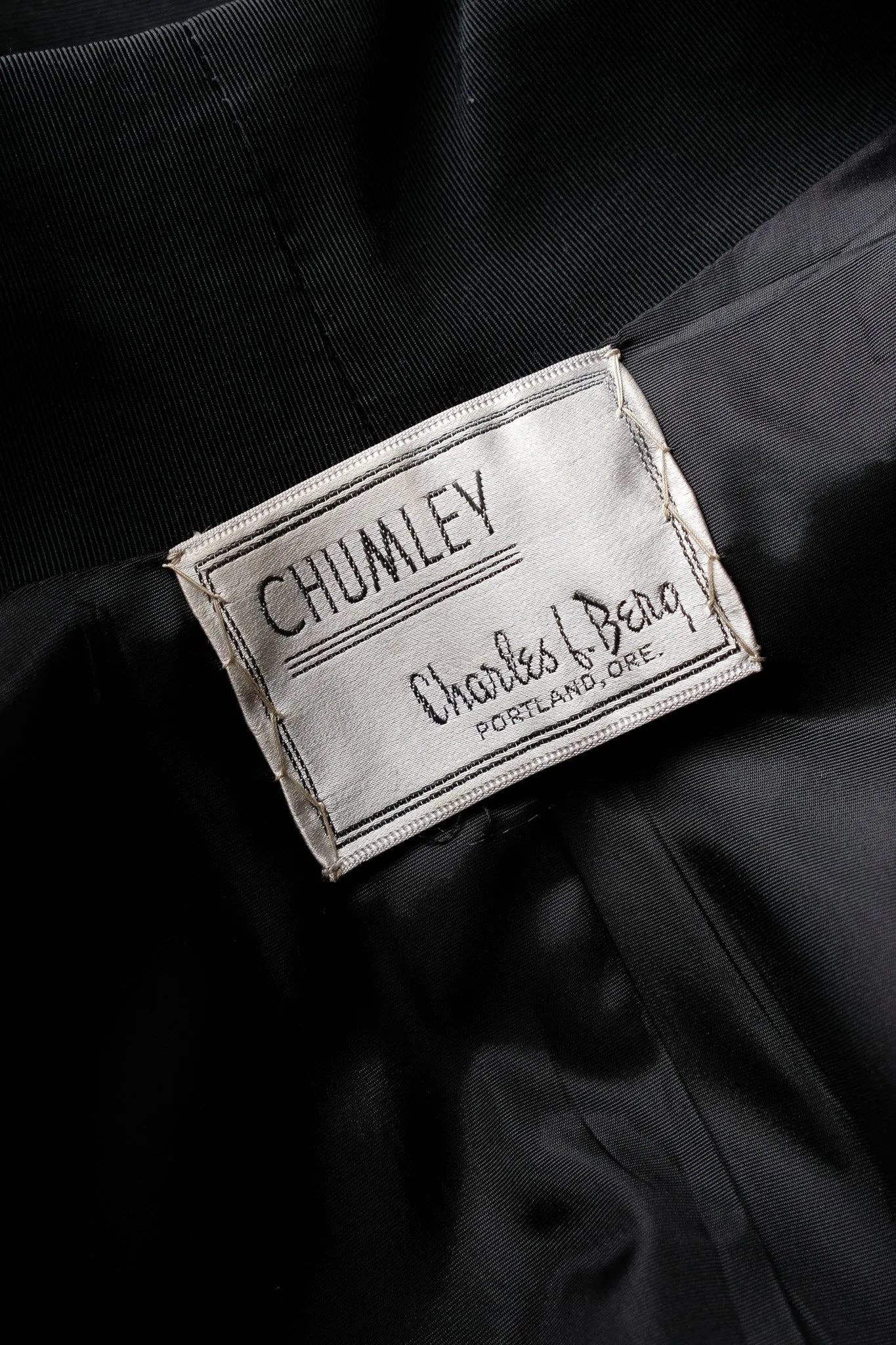 Elegant 1950's Black Faille Evening Swing Coat from Charles F Berg / ML