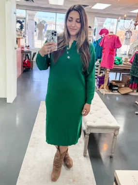 Emerald Green Sweater Dress