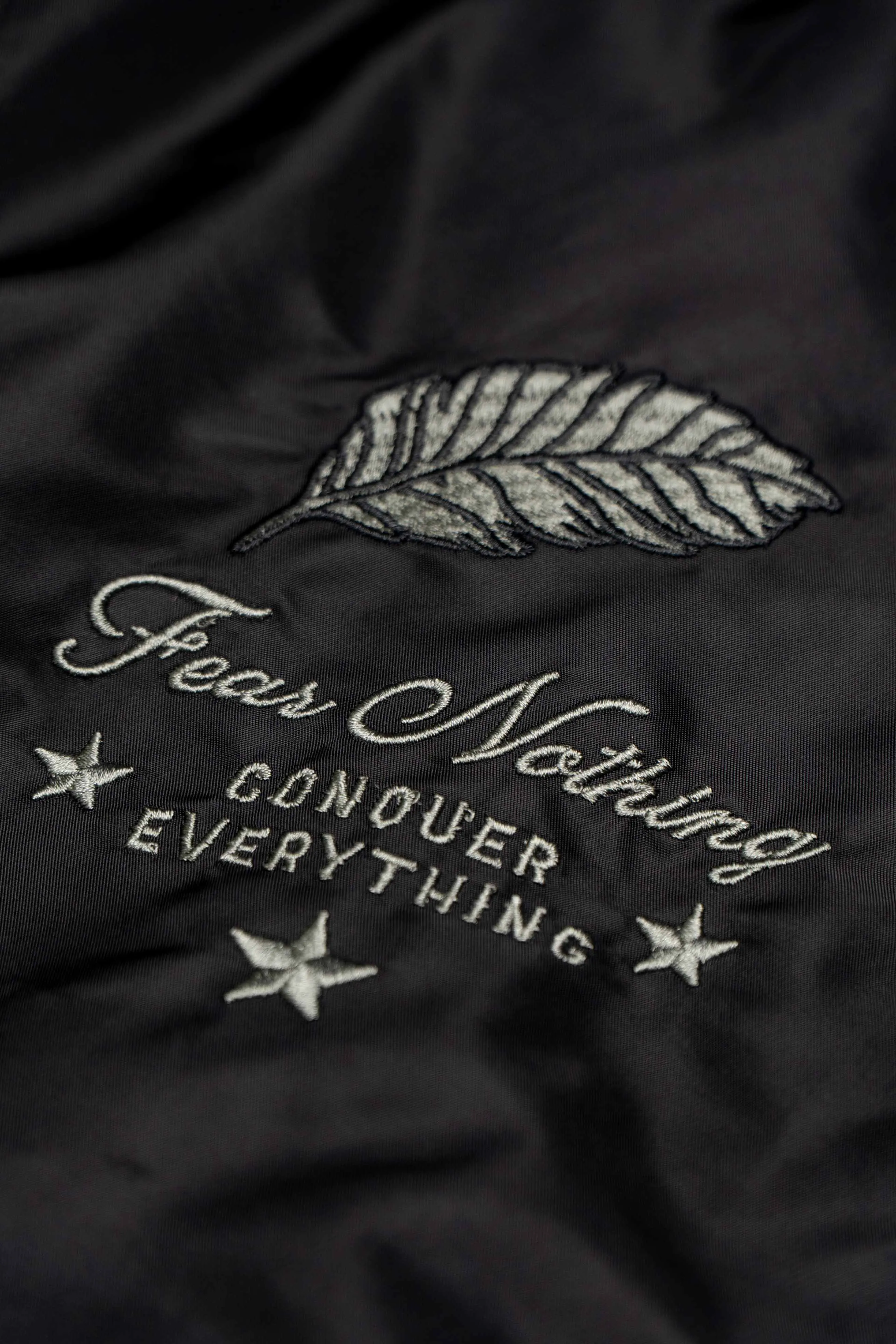 Fear Nothing Vegan Leather Bomber Jacket