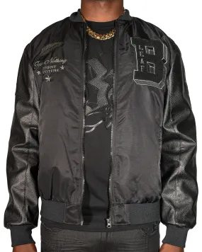 Fear Nothing Vegan Leather Bomber Jacket