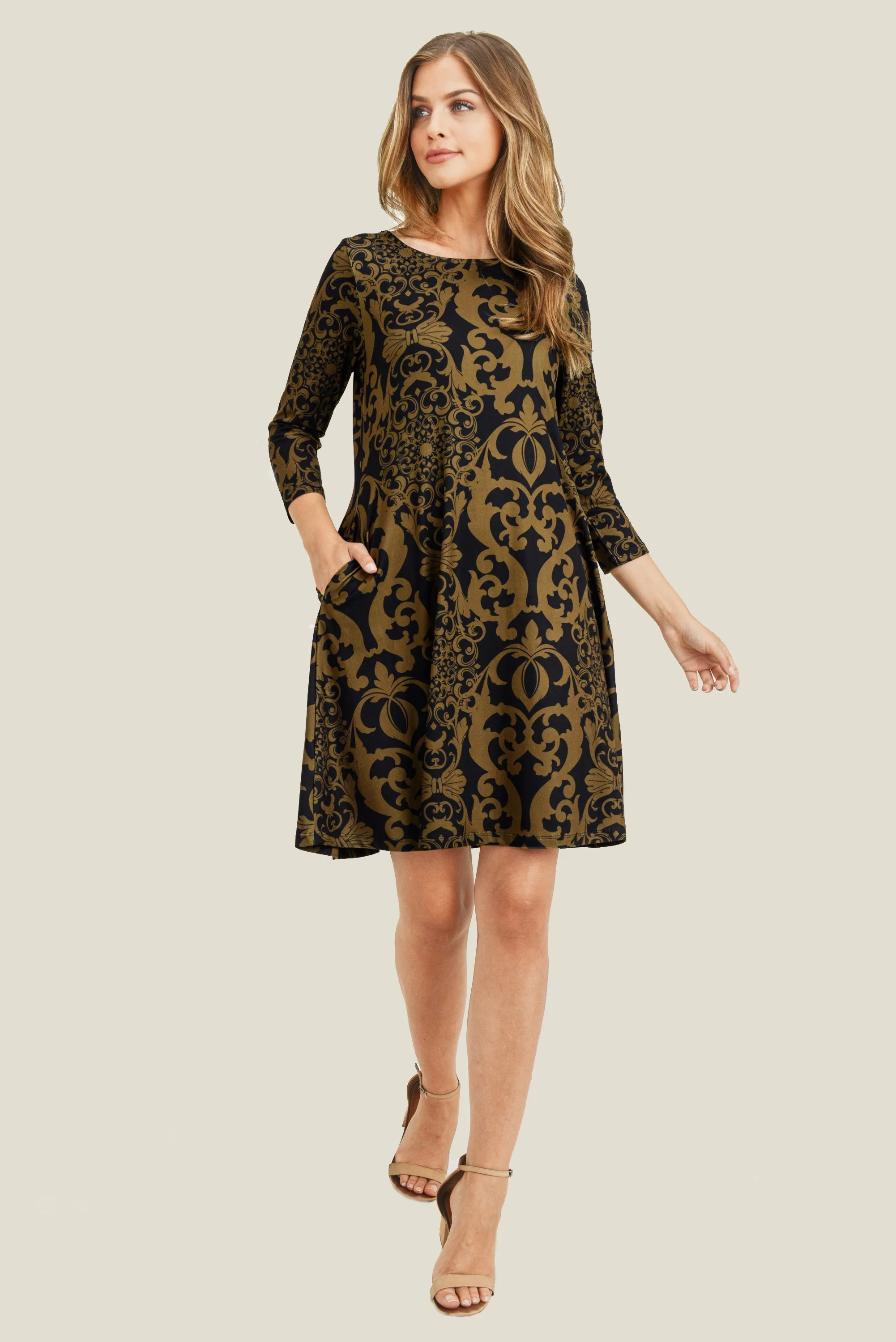 Filigree A-Line Dress
