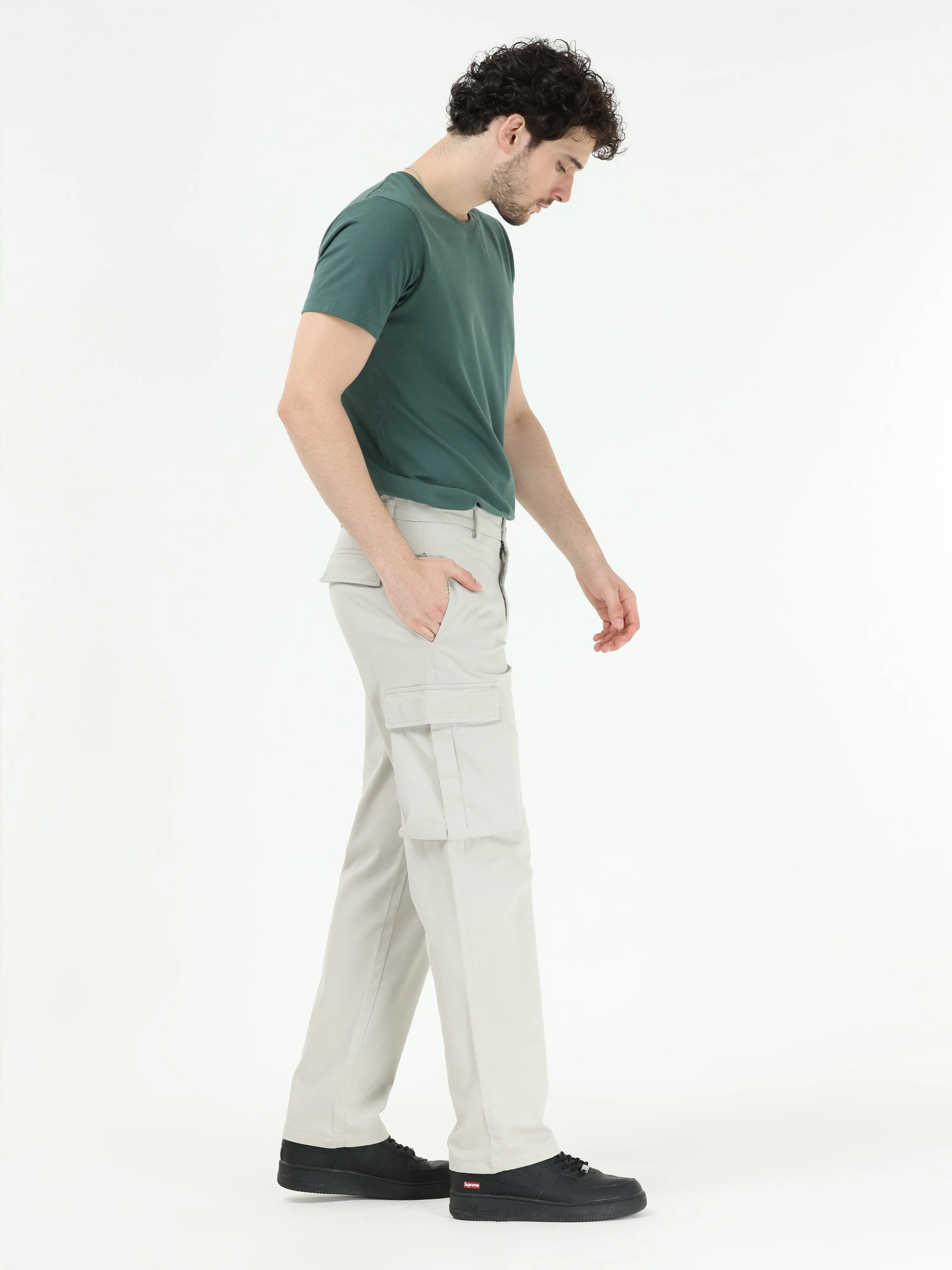 Finest Twill Dark Cloud Grey Baggy Fit Cargo