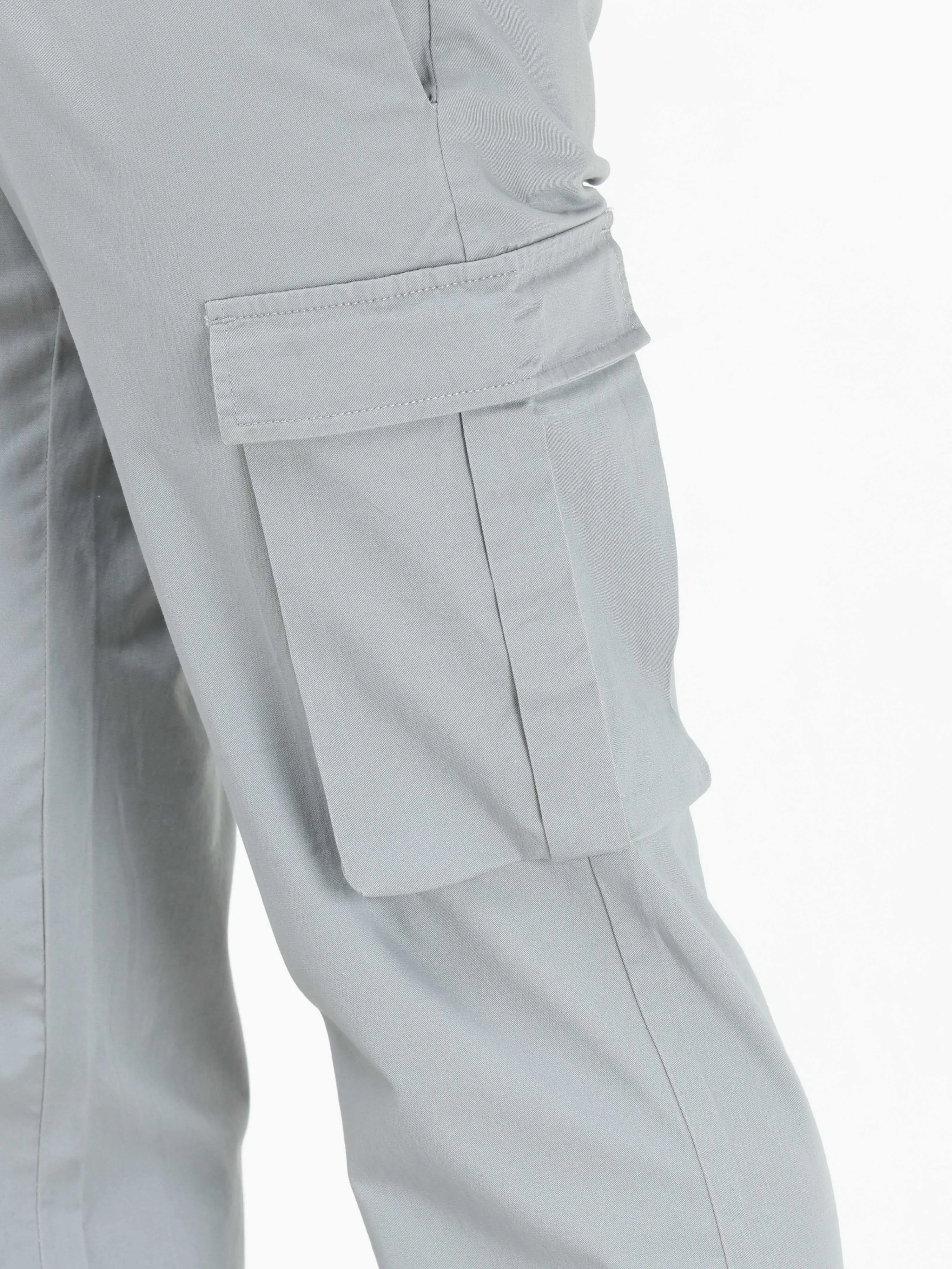 Finest Twill Light Grey Baggy Fit Cargo