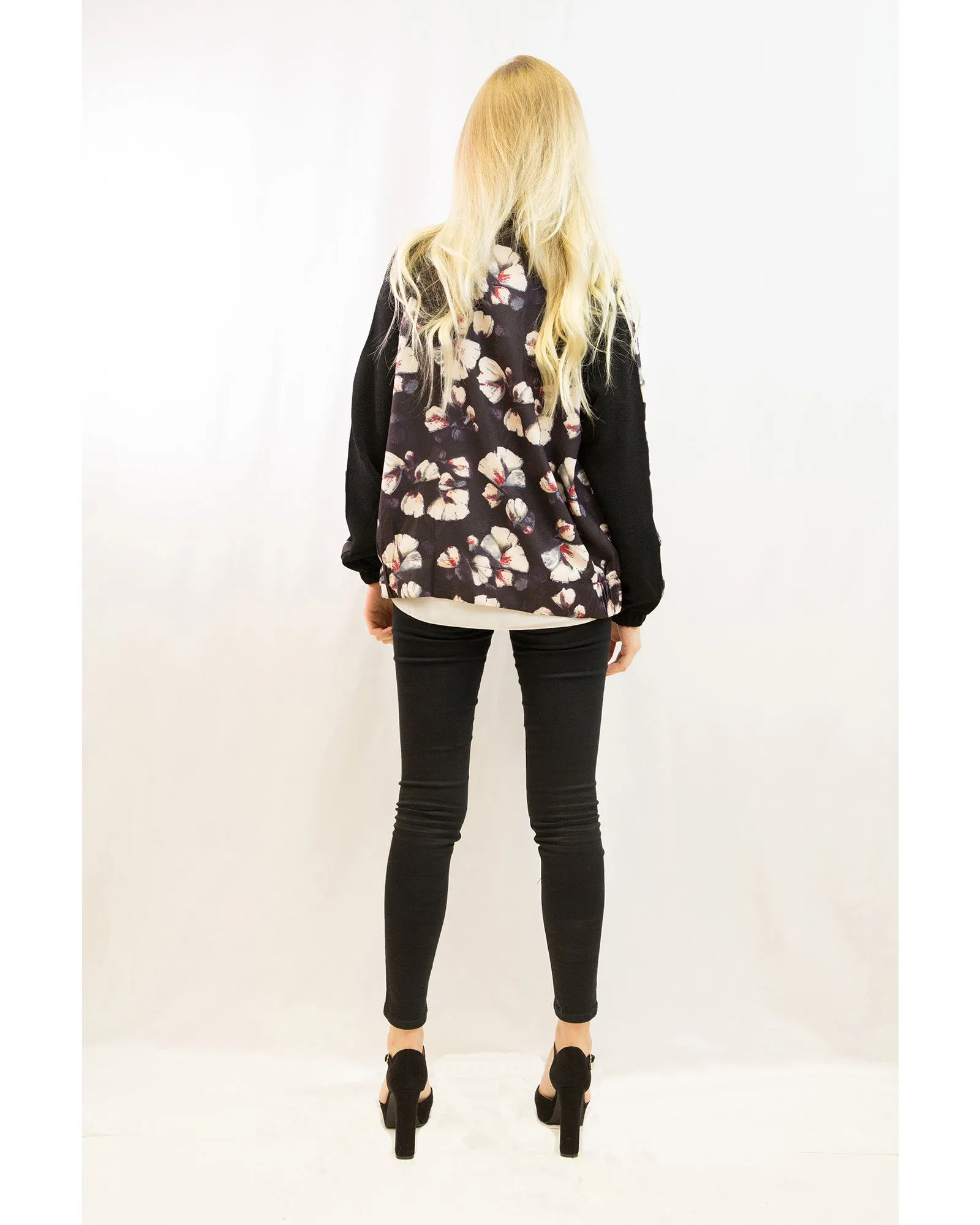 Floral Print Bomber Jacket (Multi floral)