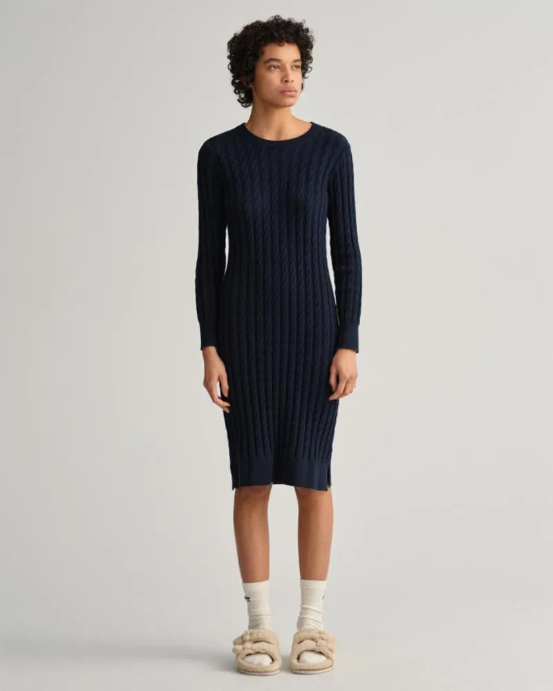 Gant Apparel S Women's D1. Twisted Cable Dress Iterations Blue Reg