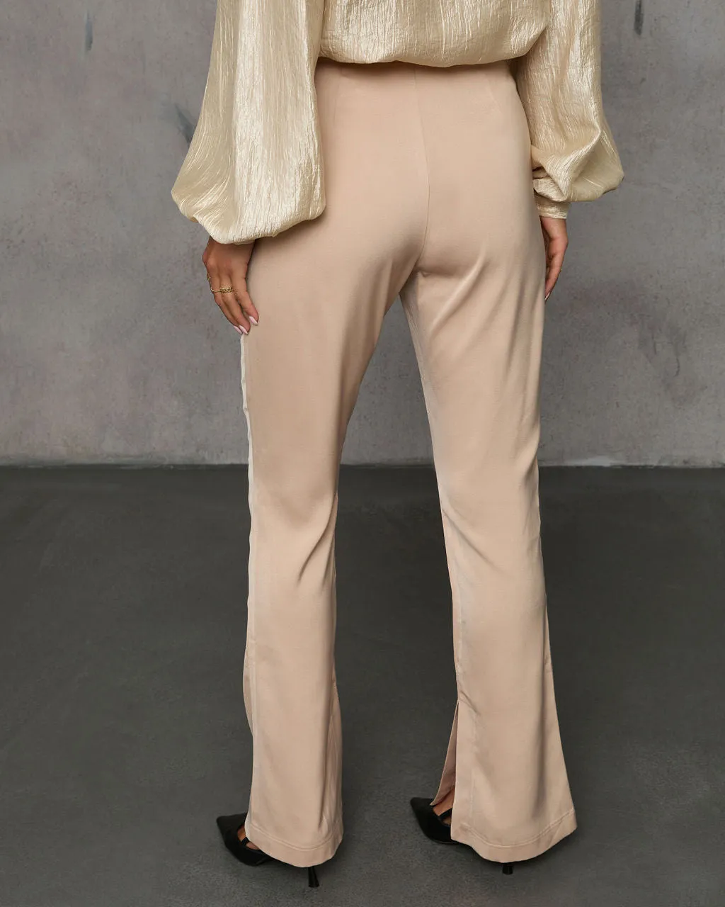 Gone Tomorrow High Rise Satin Pants