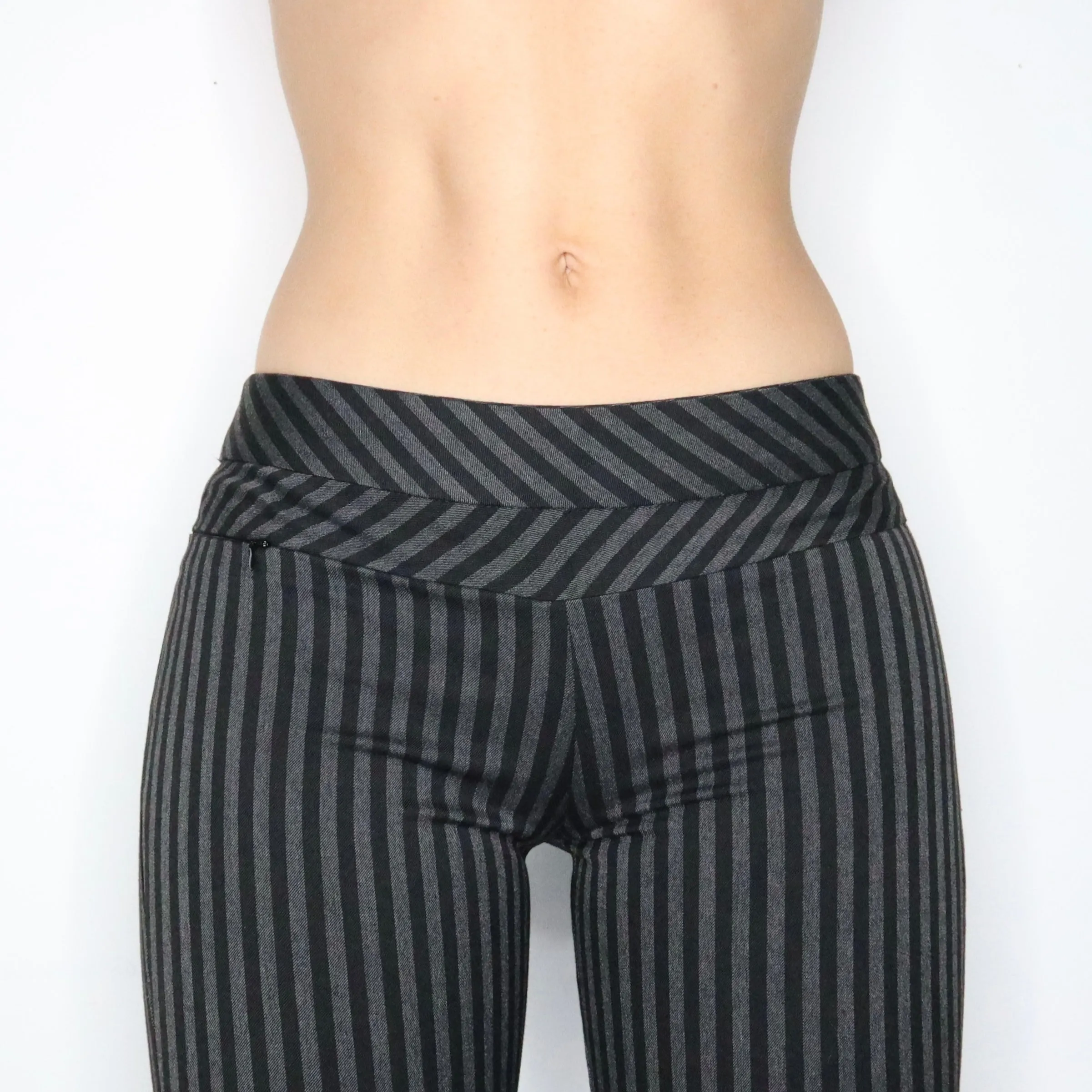 Grunge Striped Flare Pants (XS)