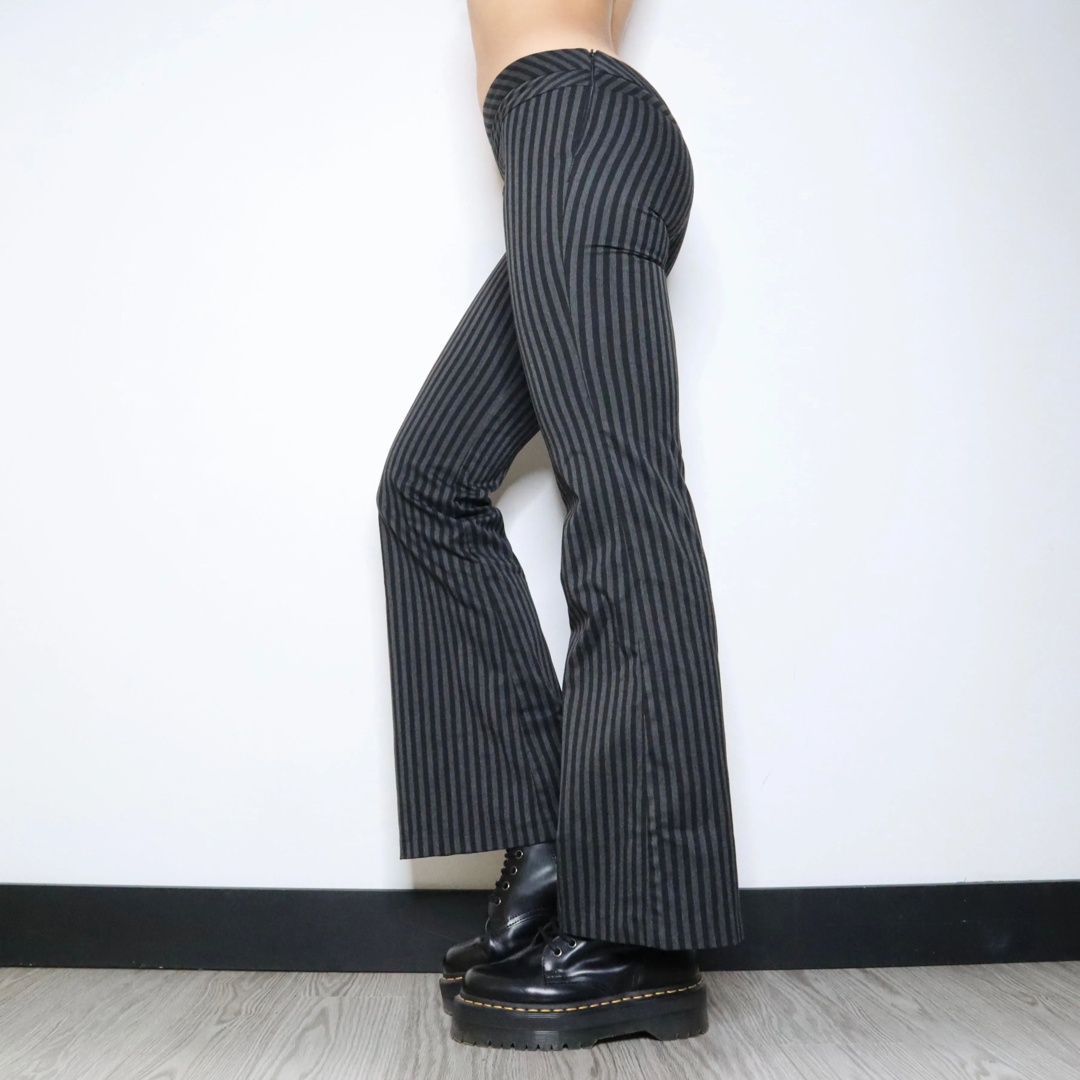 Grunge Striped Flare Pants (XS)
