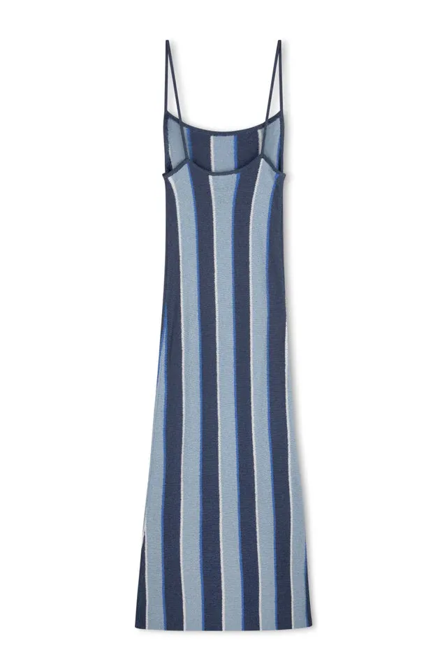 Horizon Stripe Organic Cotton Blend Knit Dress