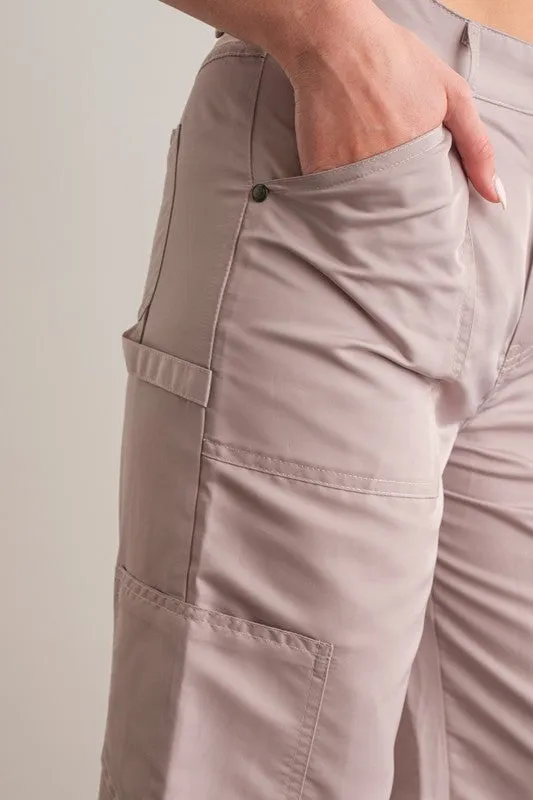 Irene Loose Fit Cargo Pants in Gray