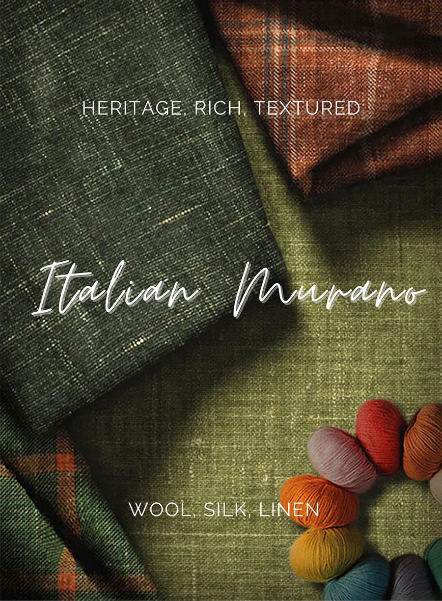 Italian Murano Sageo Gray Wool Linen Silk Pants