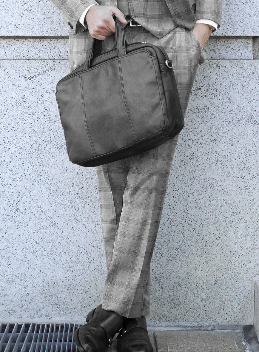 Italian Murano Sageo Gray Wool Linen Silk Pants