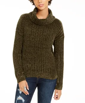 Juniors' Chenille Turtleneck Sweater