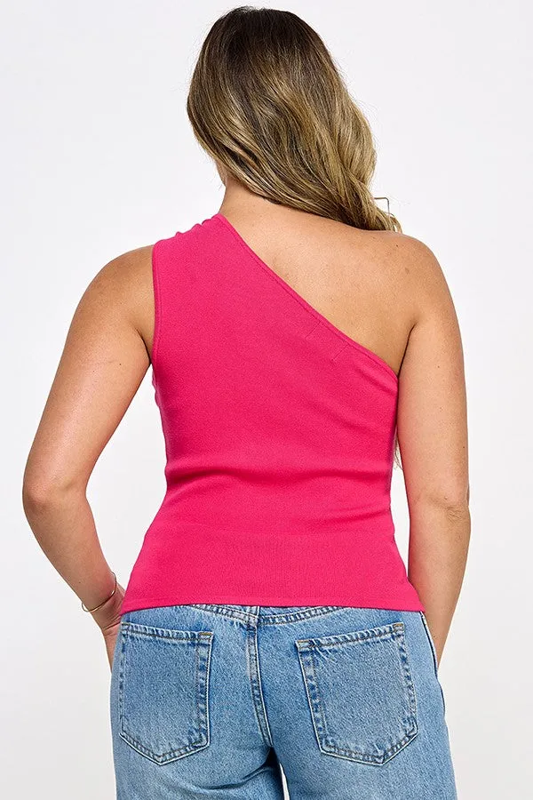 knit one shoulder top