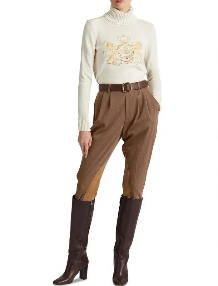 Lauren Ralph Lauren Intarsia-Knit Cotton Turtleneck Sweater