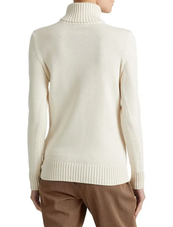 Lauren Ralph Lauren Intarsia-Knit Cotton Turtleneck Sweater