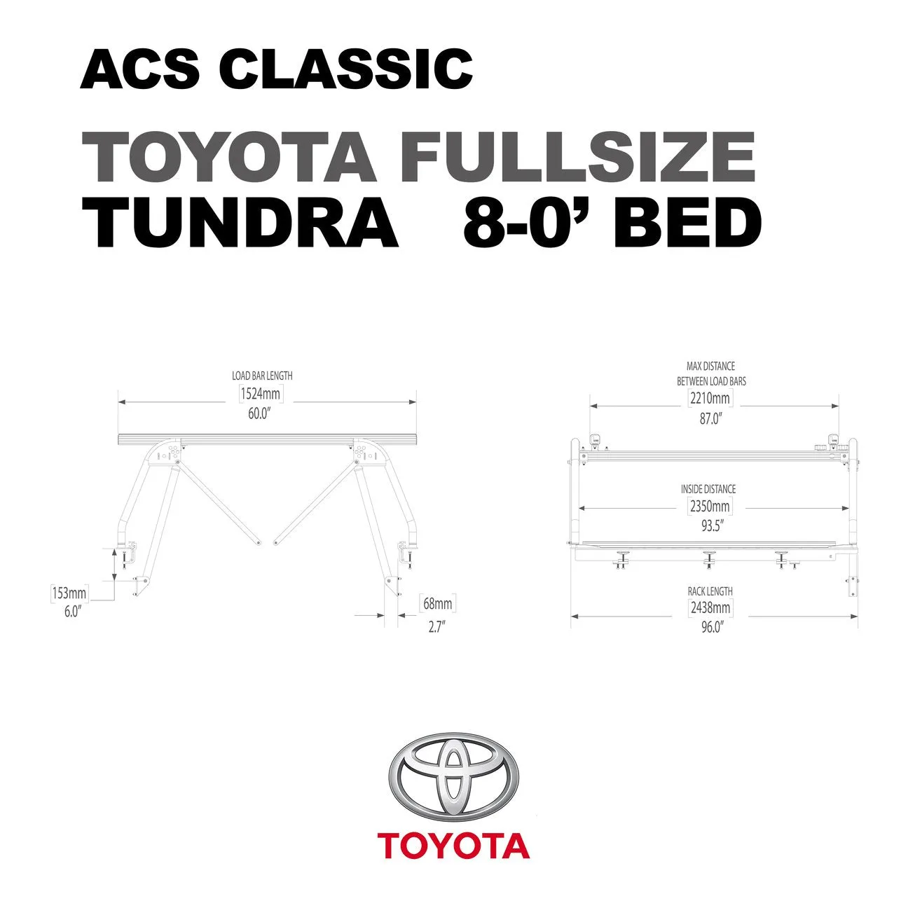 Leitner Active Cargo System CLASSIC Bed Rack For TOYOTA
