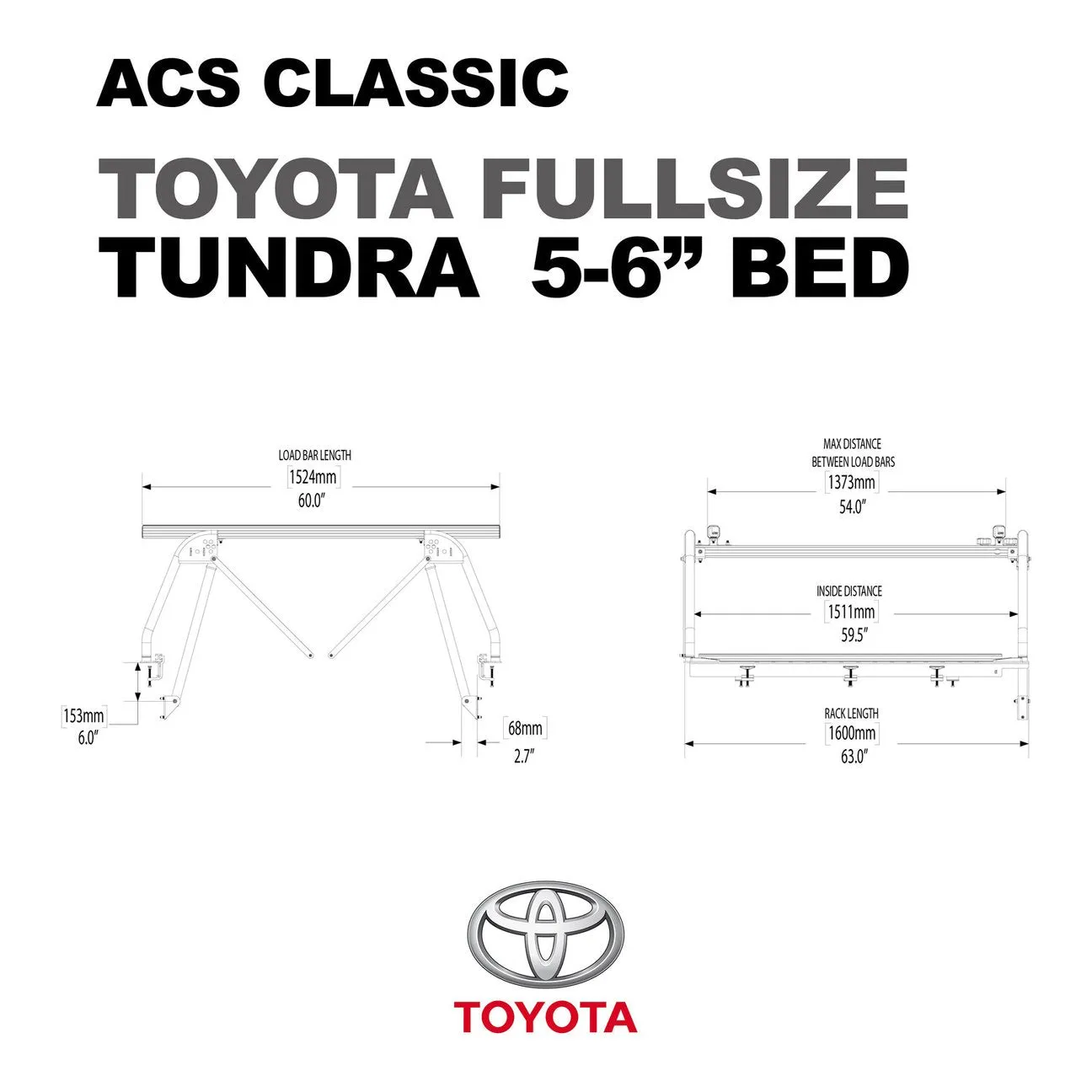 Leitner Active Cargo System CLASSIC Bed Rack For TOYOTA