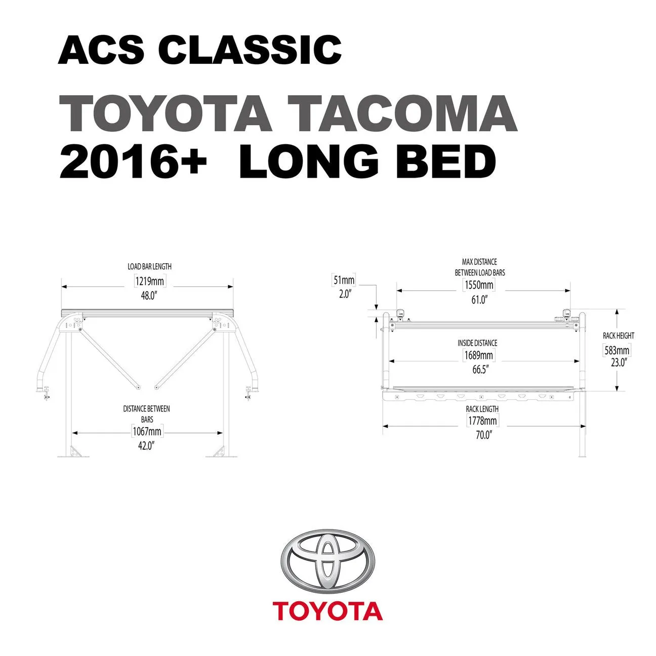 Leitner Active Cargo System CLASSIC Bed Rack For TOYOTA