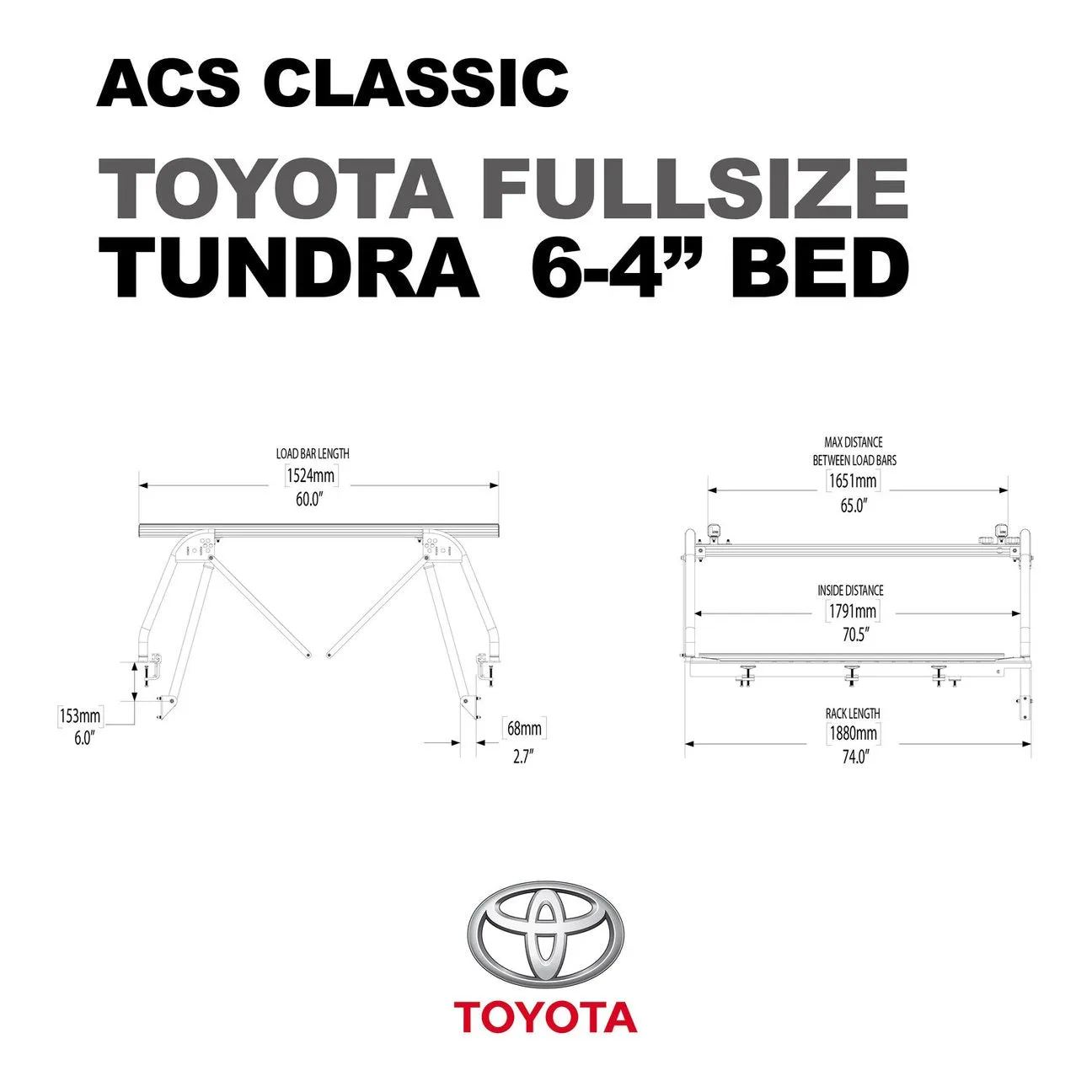 Leitner Active Cargo System CLASSIC Bed Rack For TOYOTA