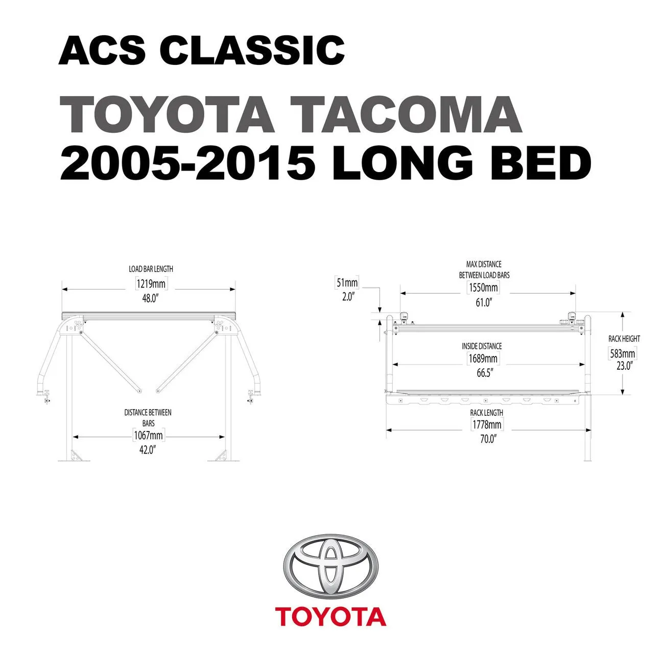 Leitner Active Cargo System CLASSIC Bed Rack For TOYOTA