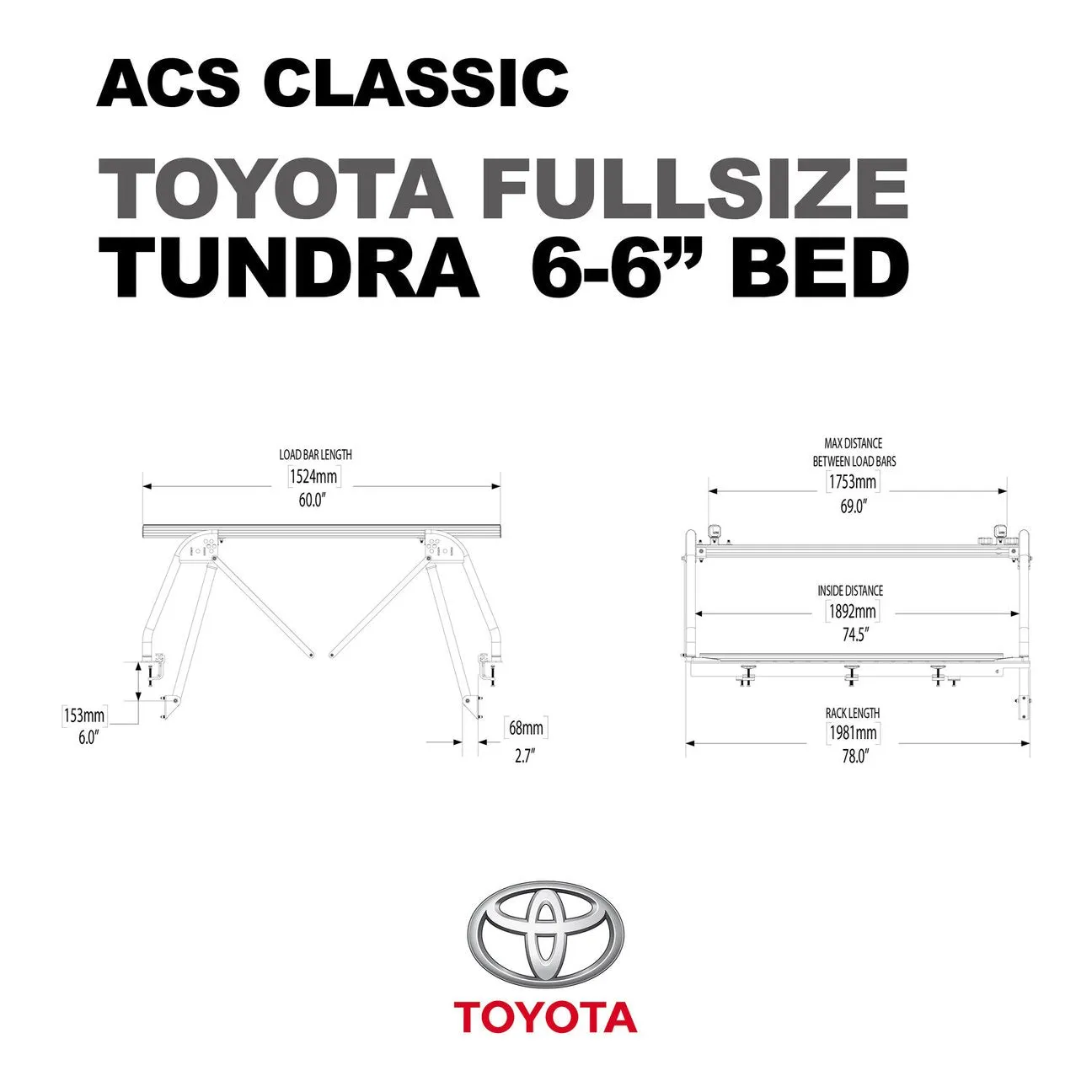 Leitner Active Cargo System CLASSIC Bed Rack For TOYOTA
