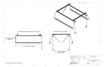 Leitner Designs Active Cargo System CLASSIC For Toyota TACOMA LONG BED 2016 