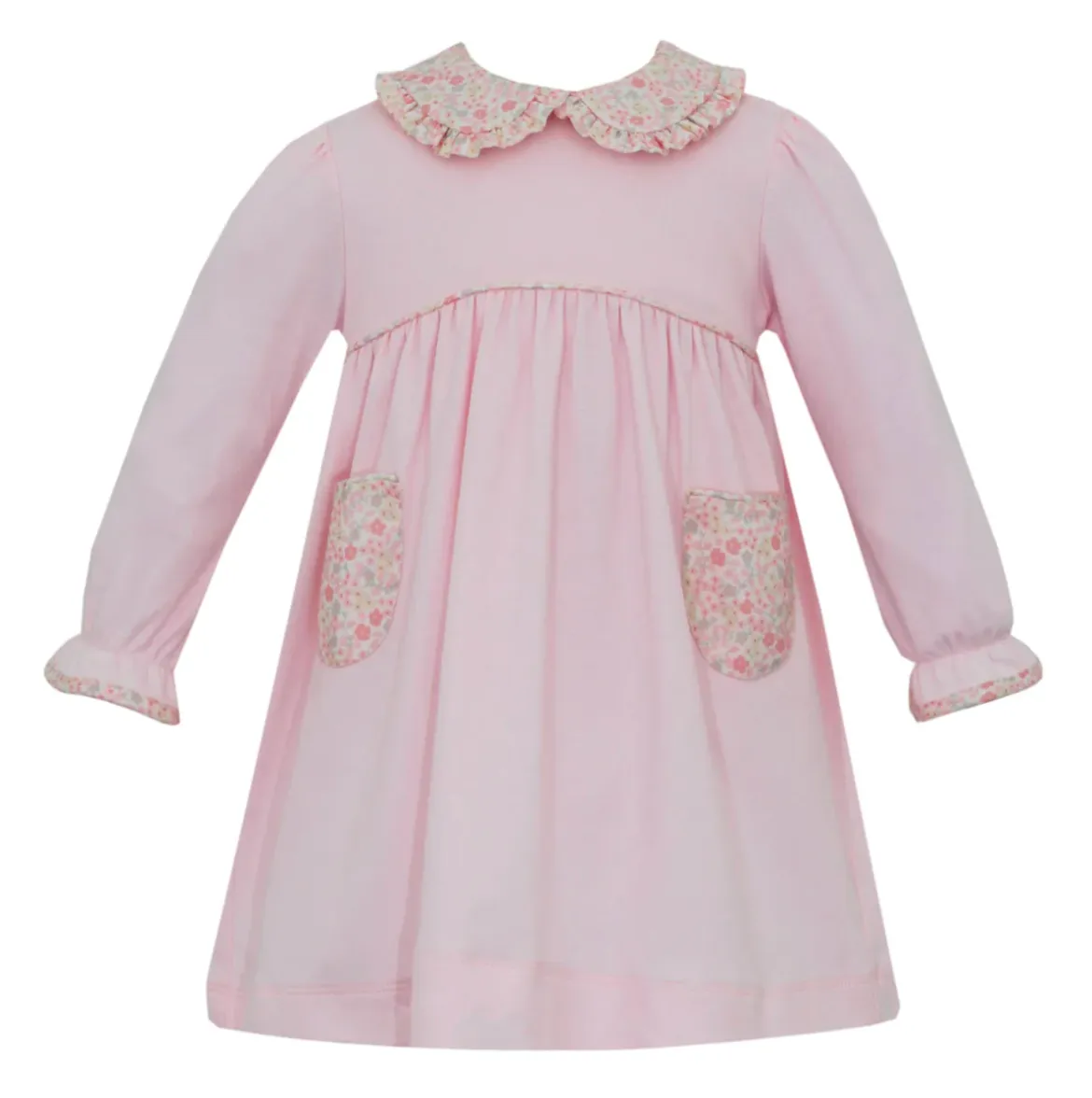 Liberty Floral & Pink Knit Dress | Petit Bebe