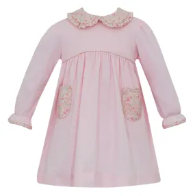 Liberty Floral & Pink Knit Dress | Petit Bebe