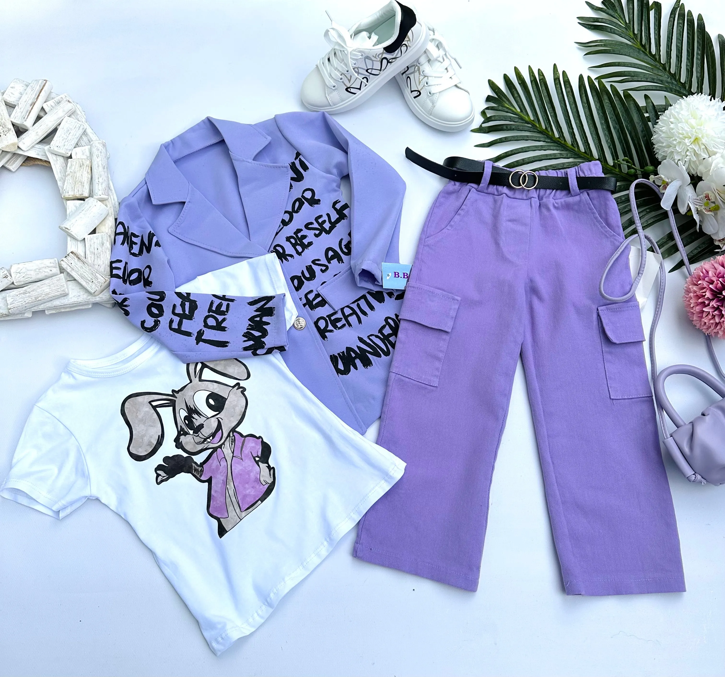 Lilac cargo pants