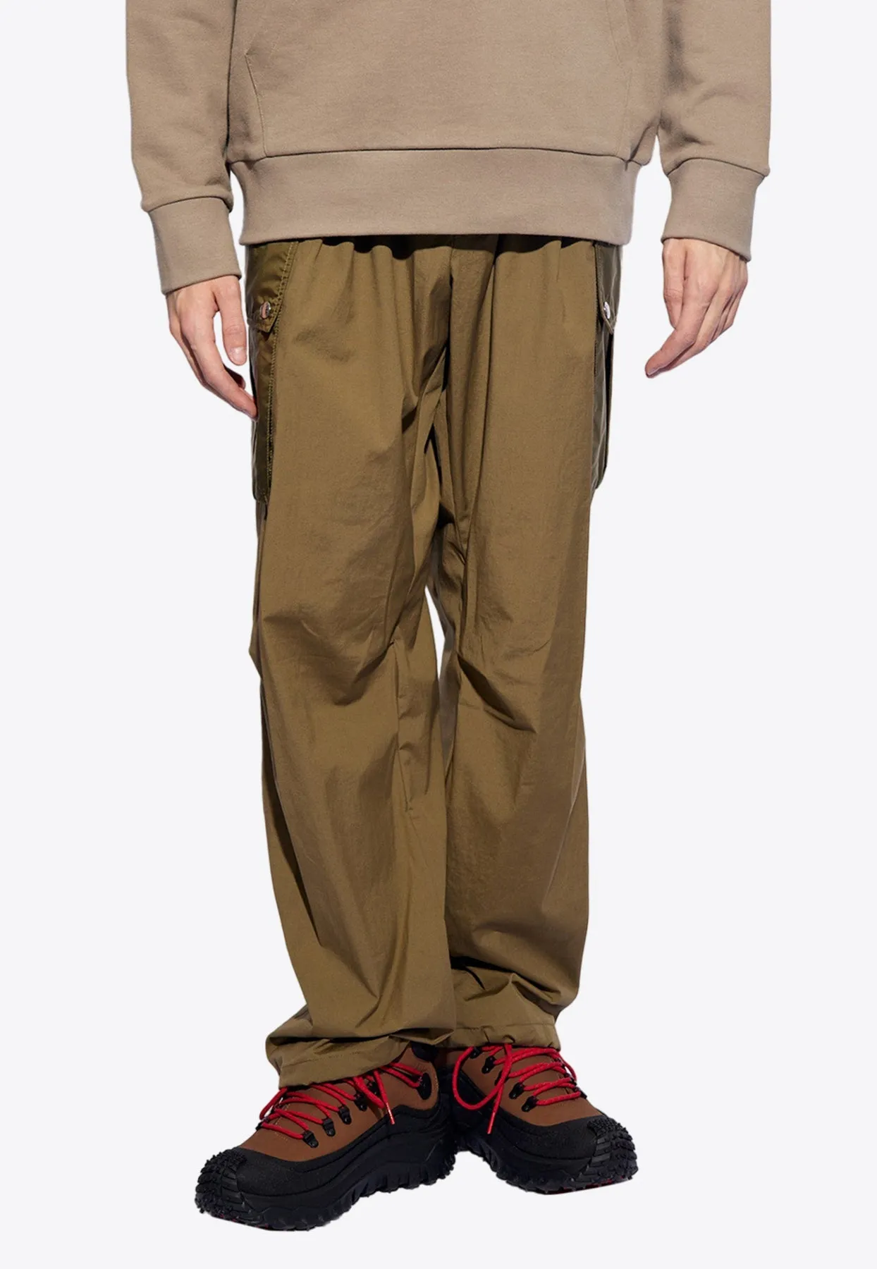 Logo-Patch Straight-Leg Cargo Pants