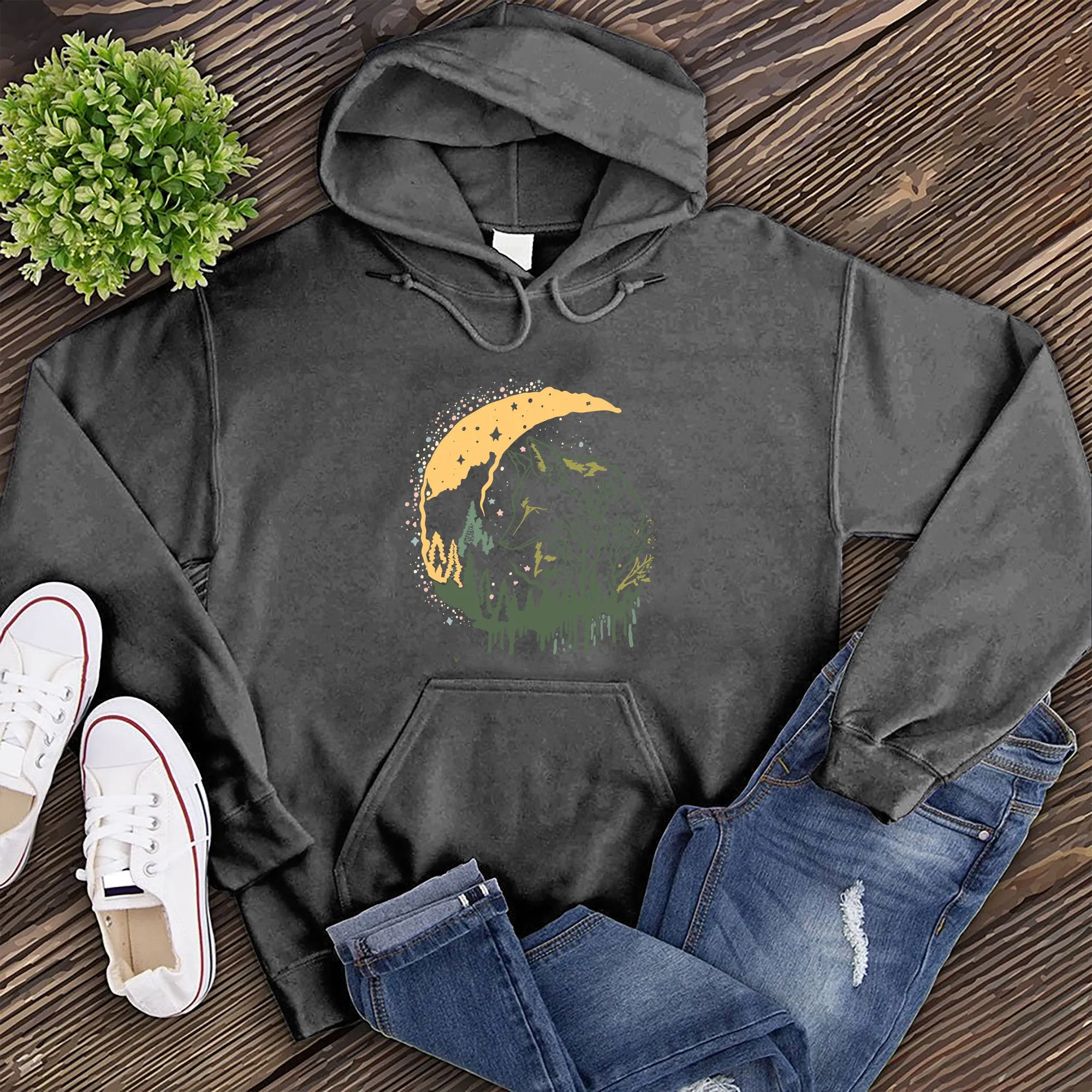Lunar Wolf Forest Hoodie