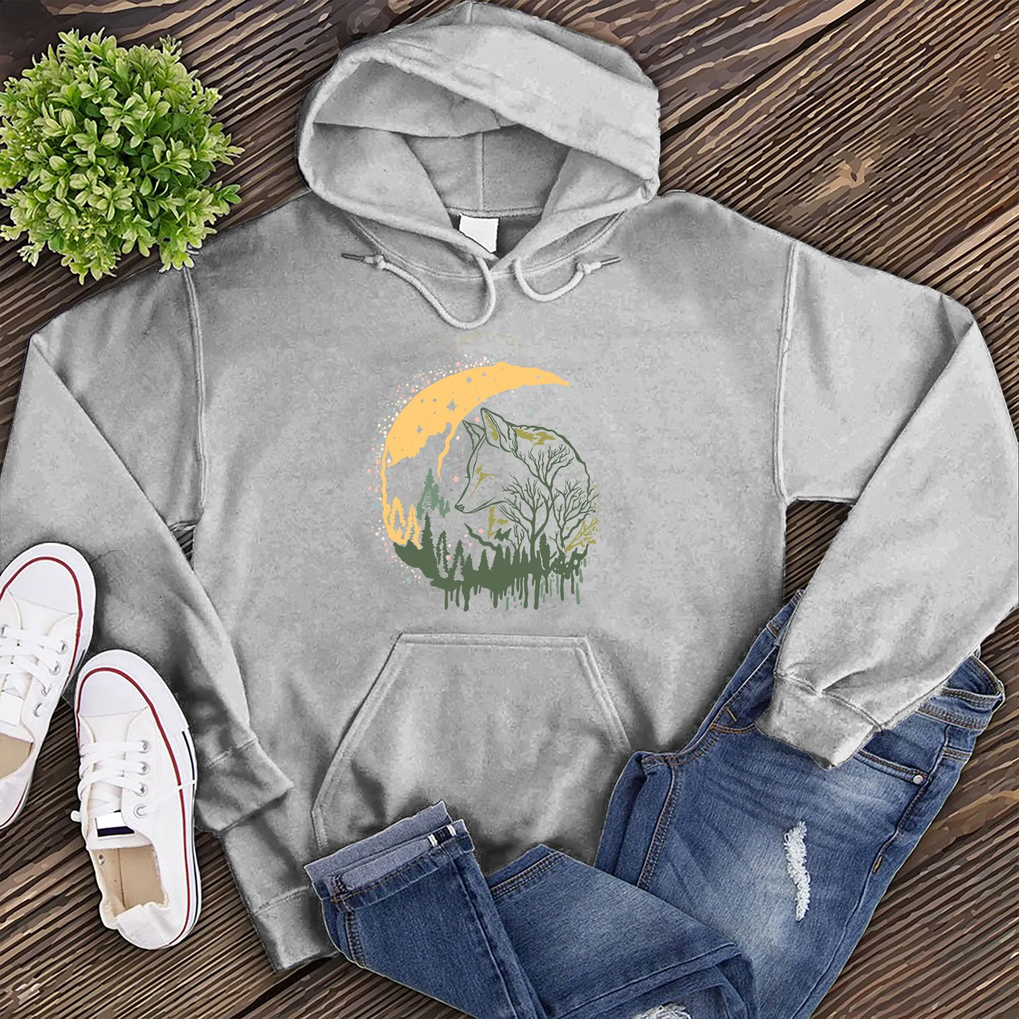 Lunar Wolf Forest Hoodie