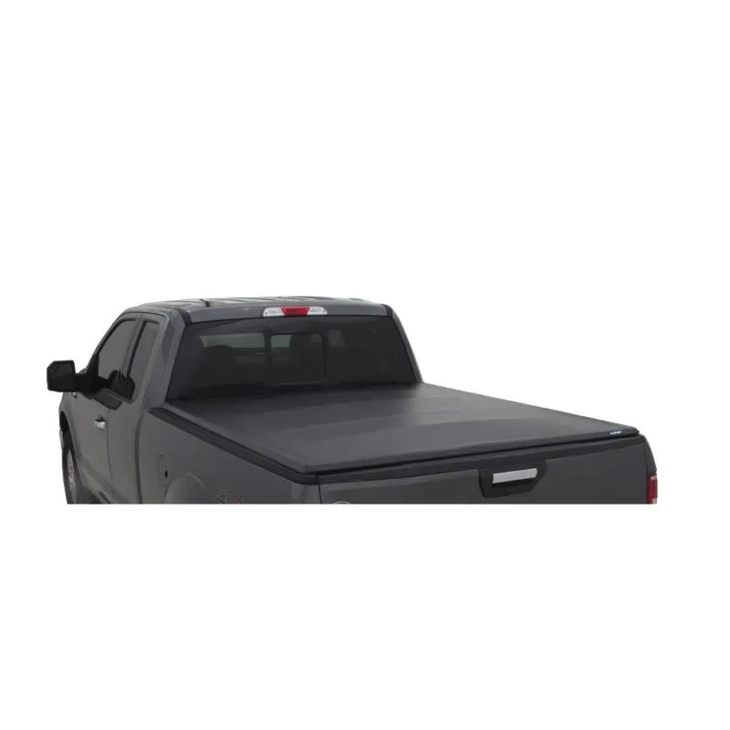 Lund Genesis Tri-Fold Tonneau Cover - Vinyl - Black - 6 ft 6 in Dodge Ram Fullsize Truck 2002-21