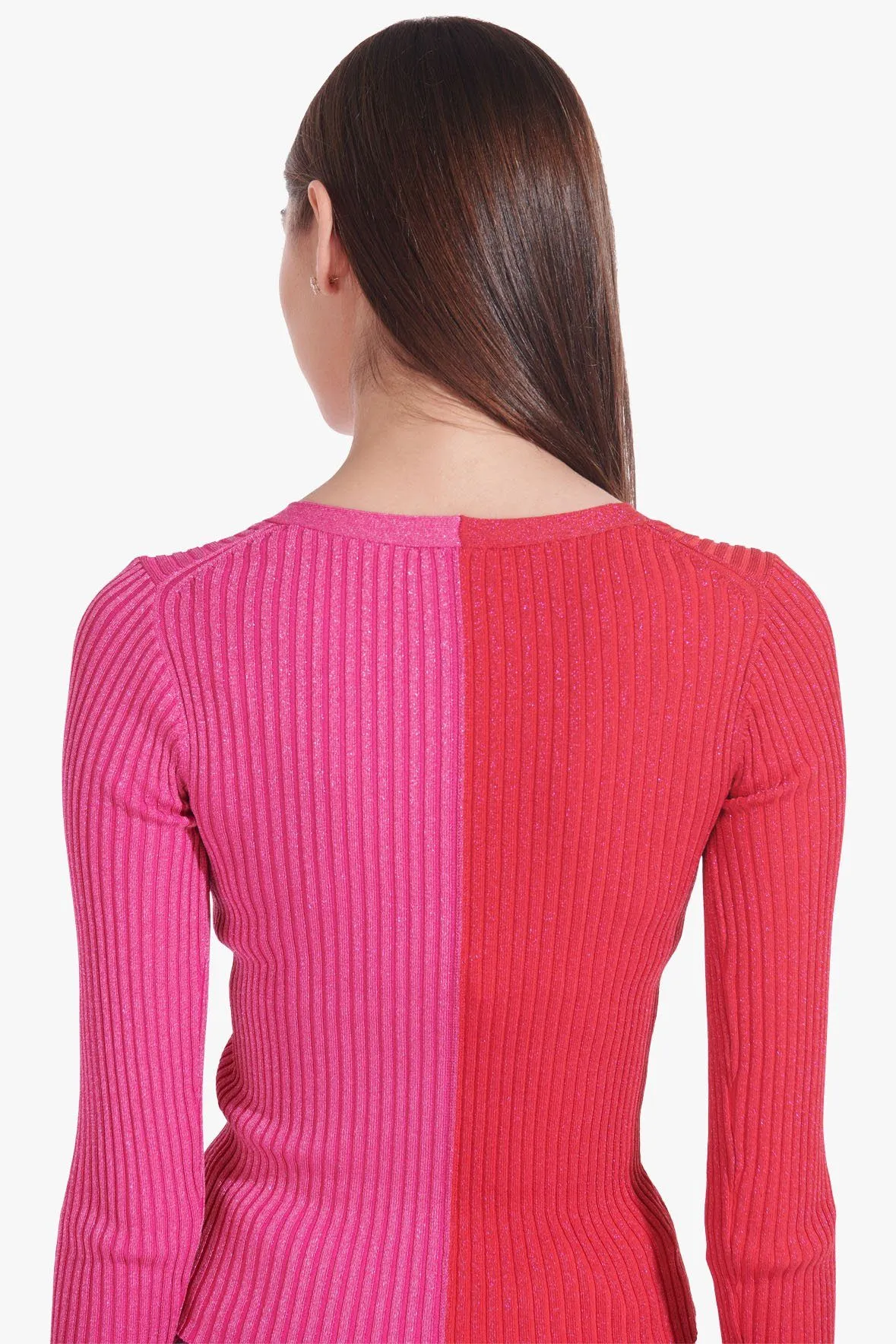 LUREX CARGO SWEATER | LAVA PEONY