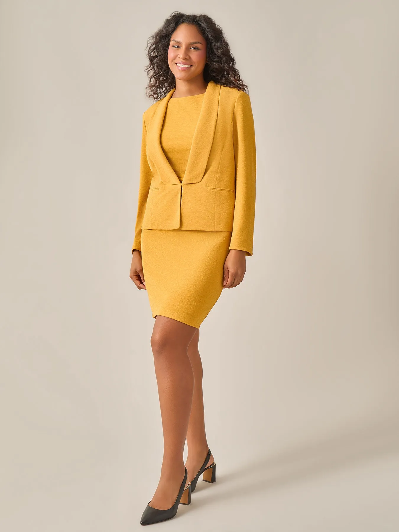 Lurex Knit Sleeveless Side Pleat Dress, Gold Signature