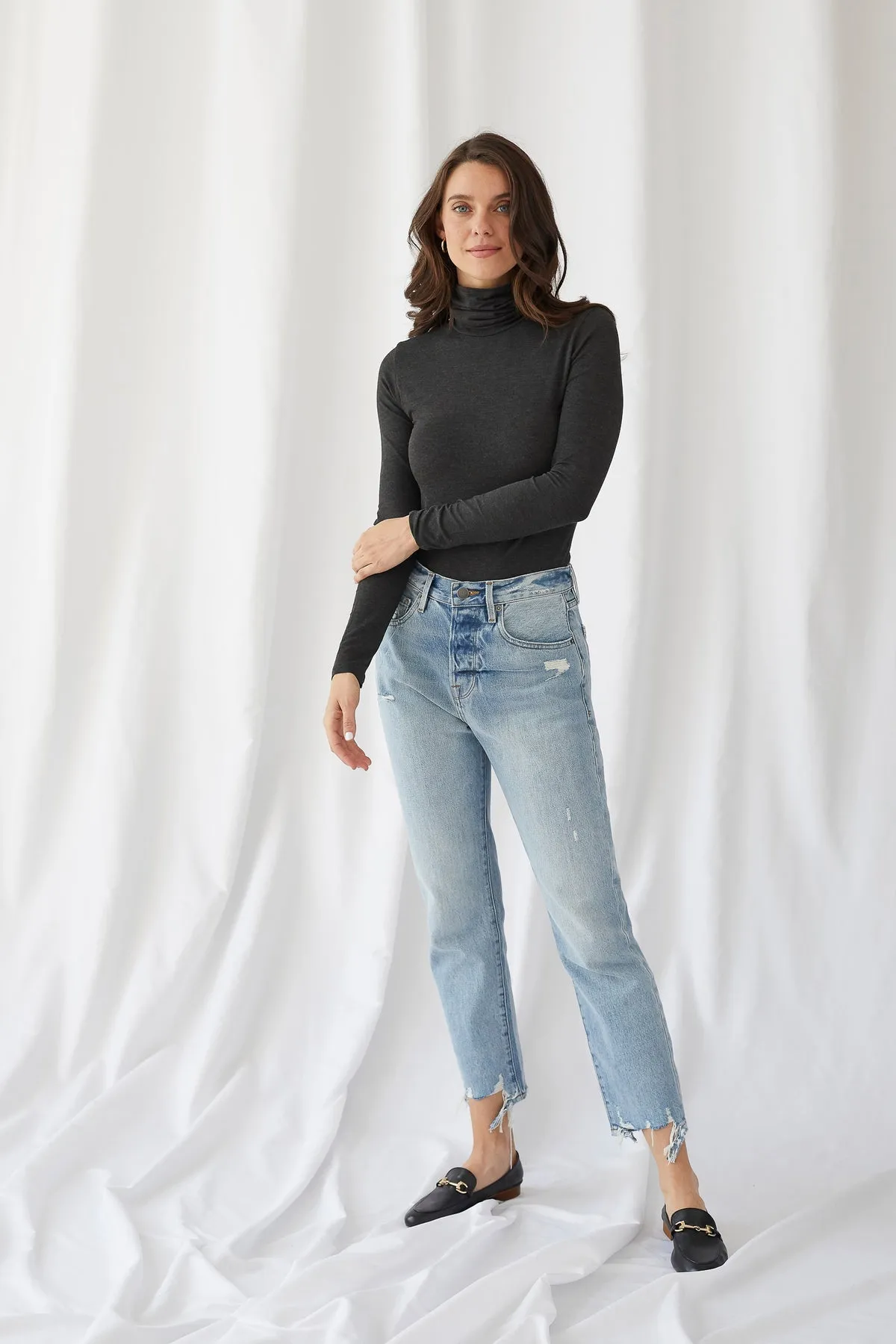 M004-FTS505 Anthracite chine t-shirt
