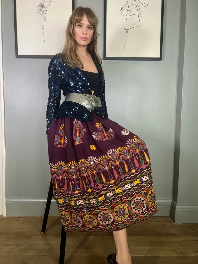 Medina, 70s Indian embroidered skirt