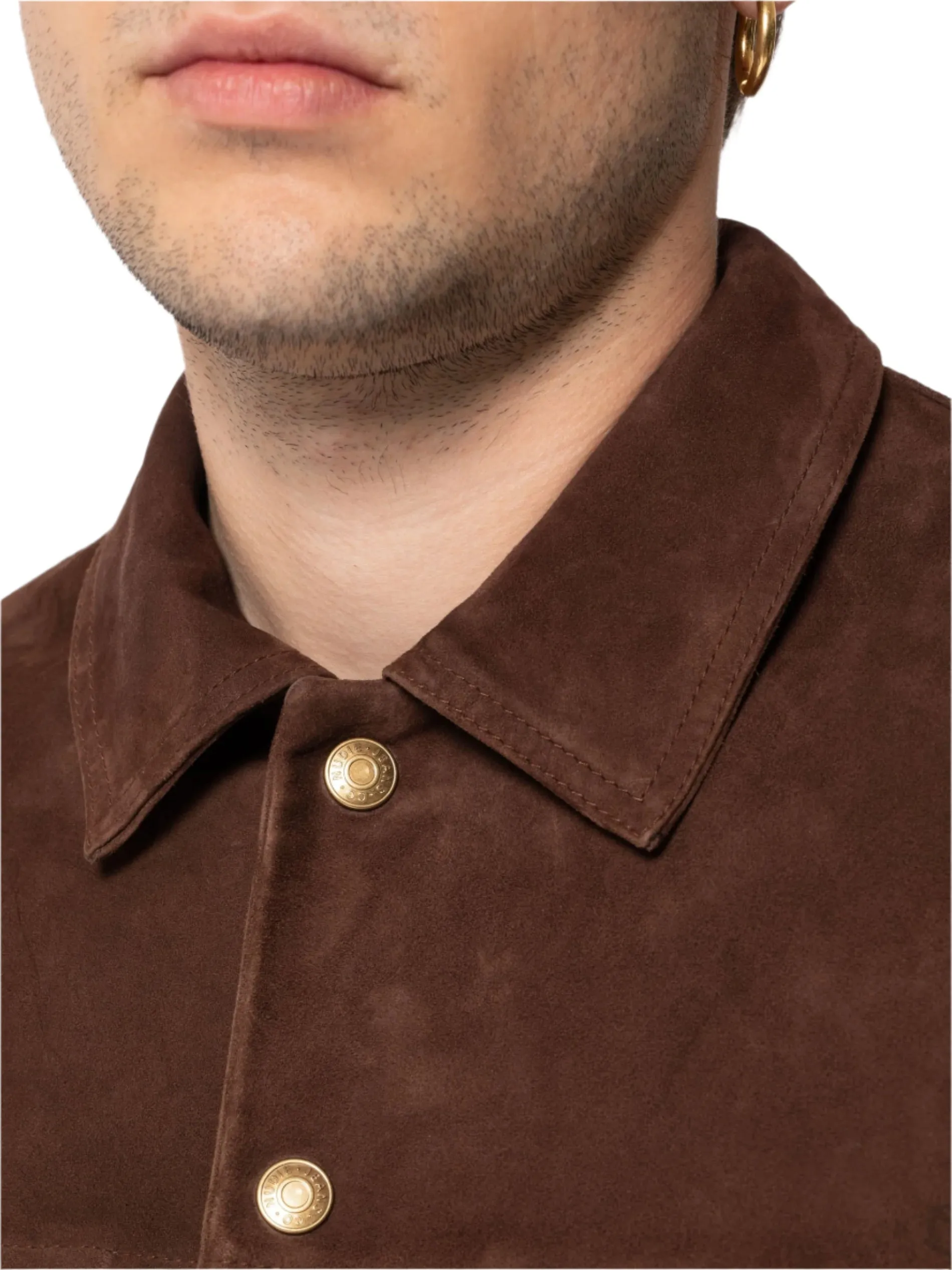 Men's Dark Brown Nubuck Jacket