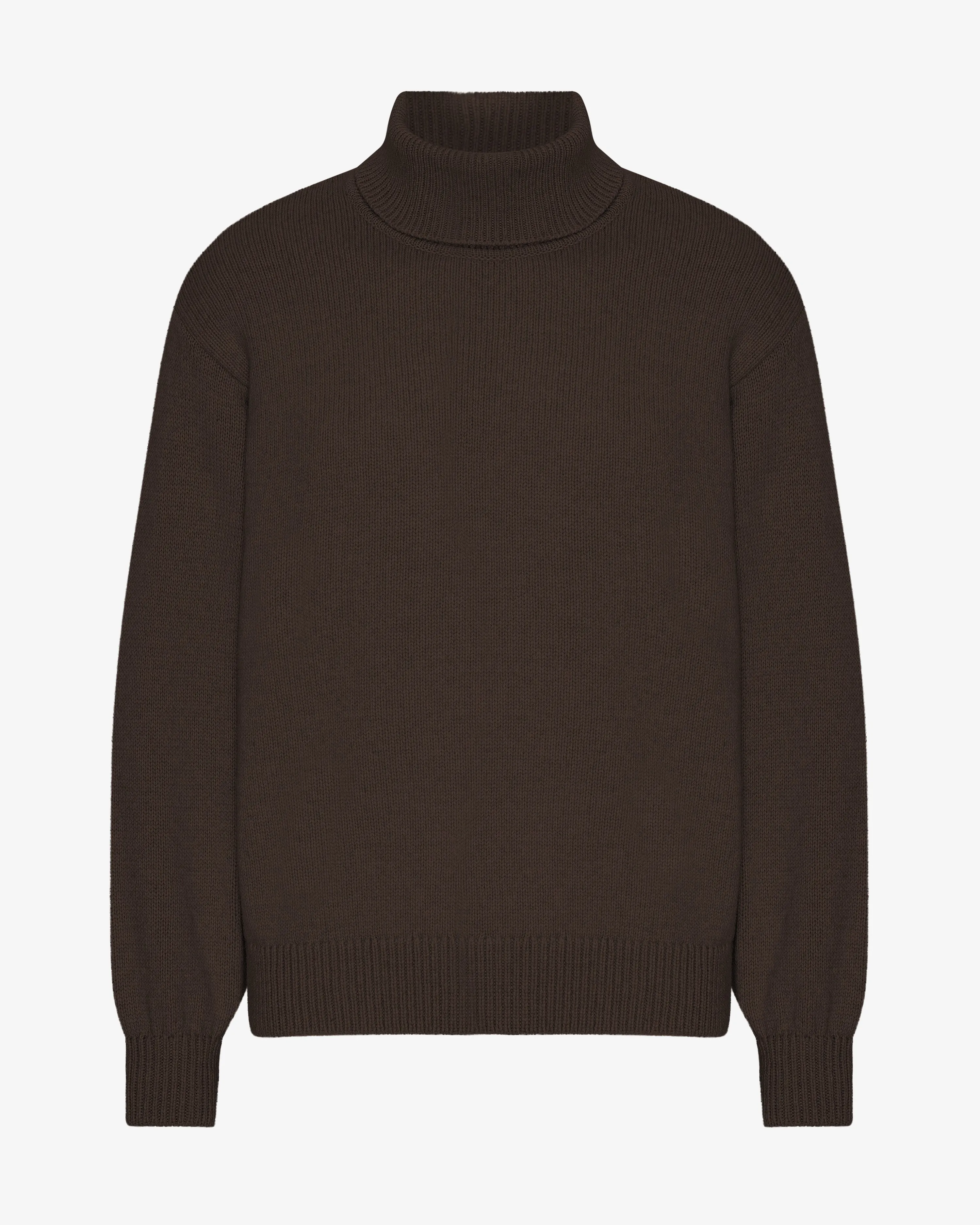 Merino Wool Turtleneck - Coffee Brown