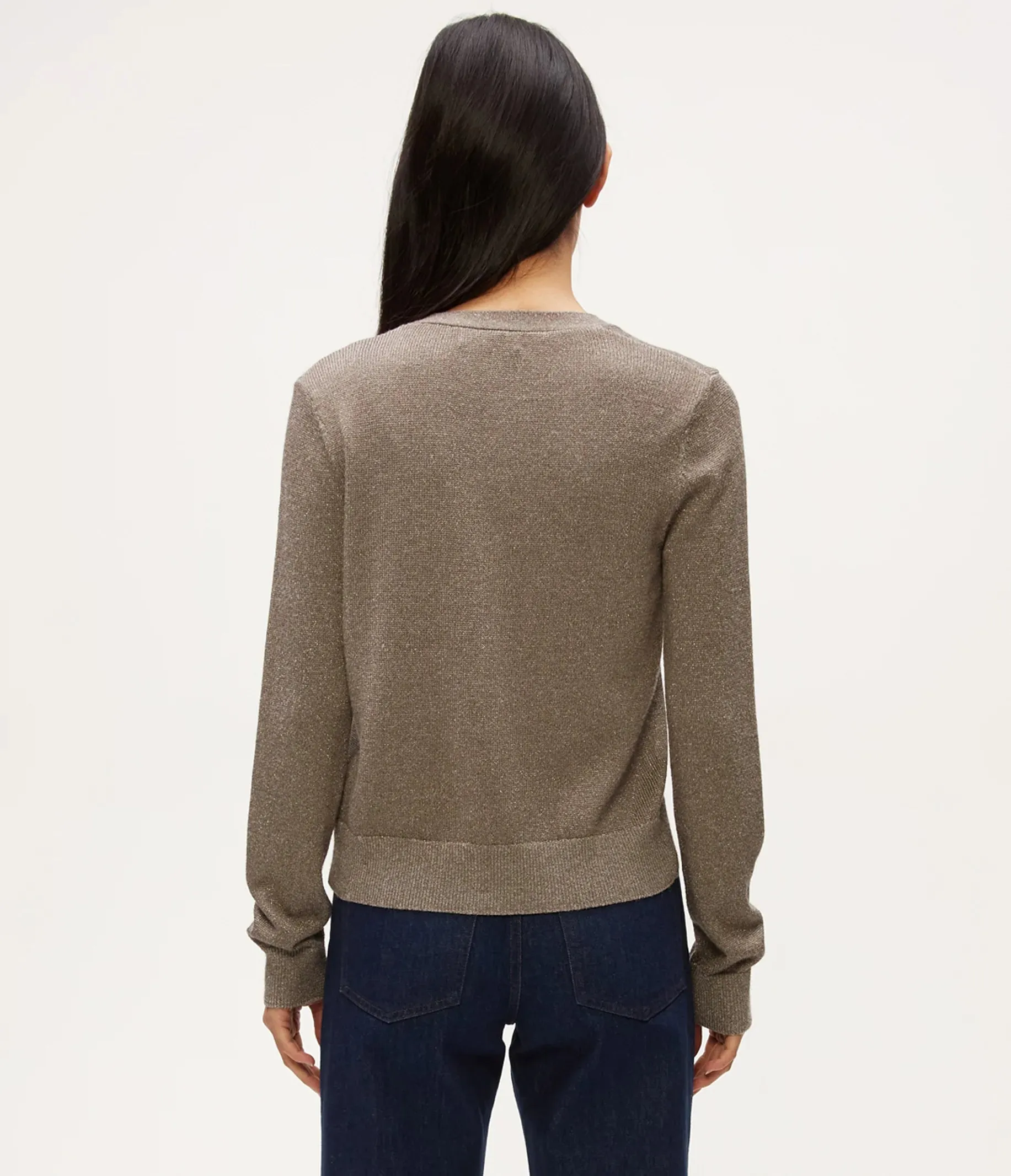 METALLIC KNIT CARDIGAN