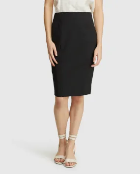 Monroe Wool Stretch Suit Skirt