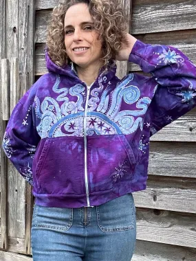 Morning Glory Sunrise Handmade Batik Hoodie