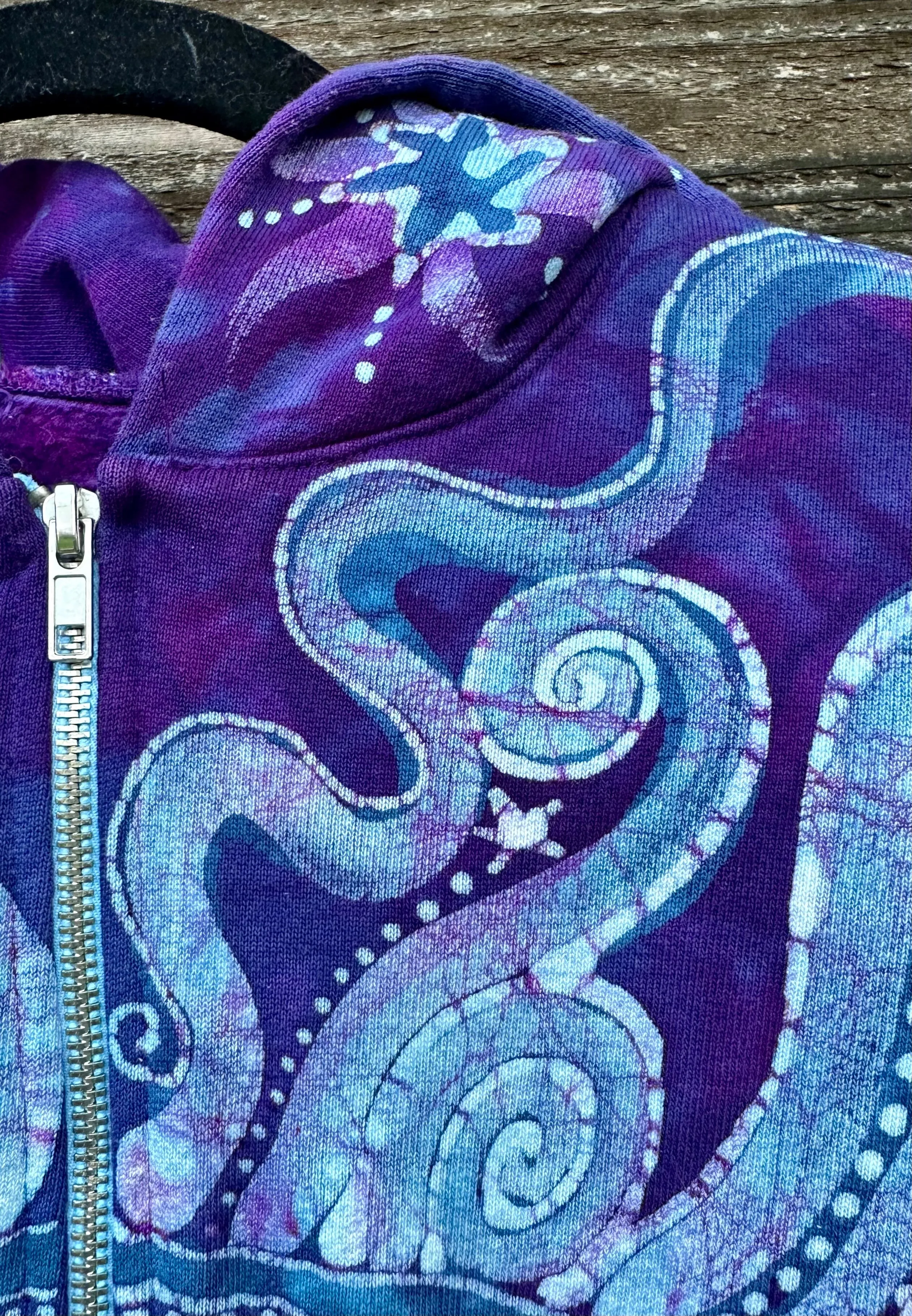 Morning Glory Sunrise Handmade Batik Hoodie