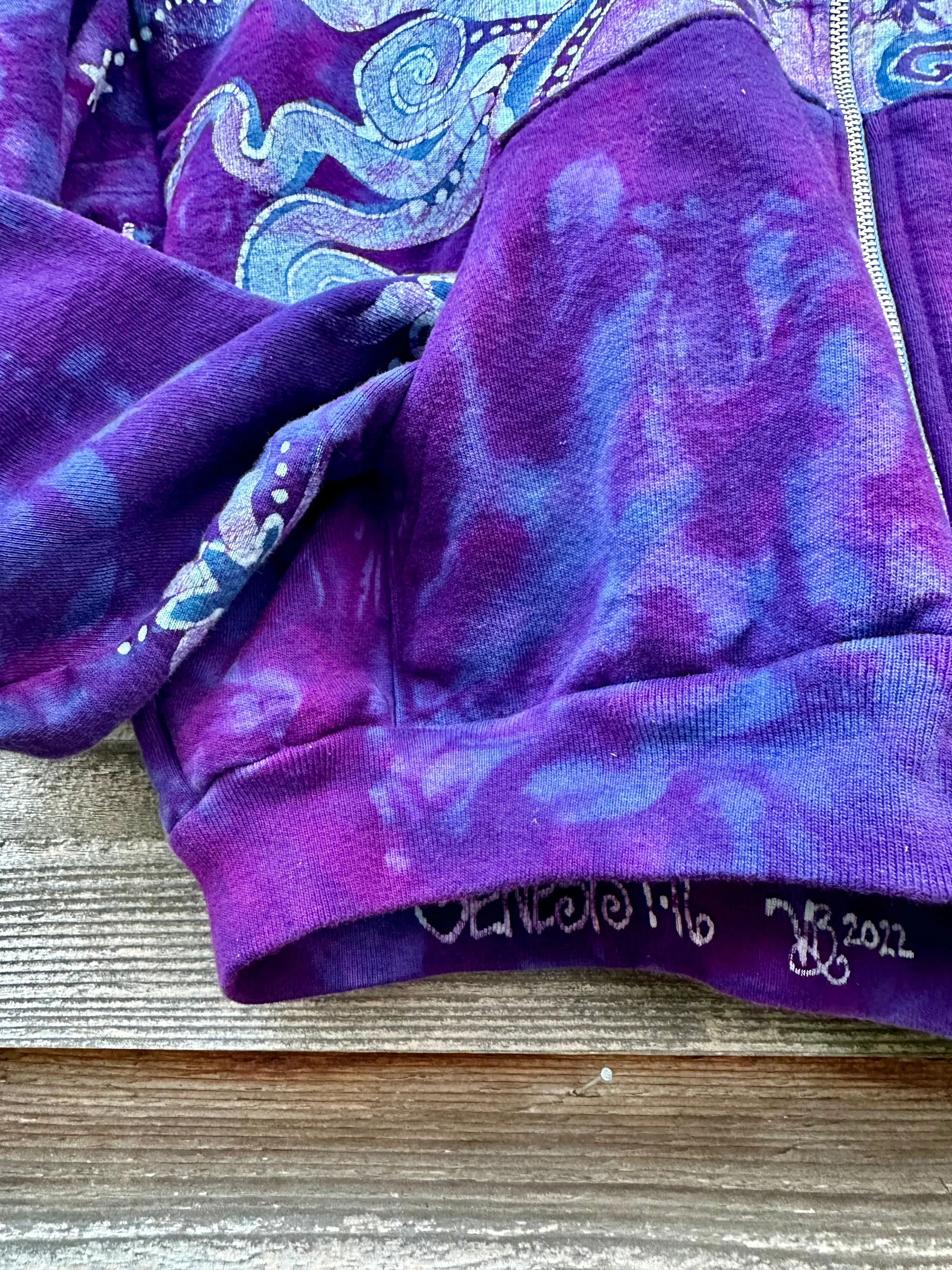 Morning Glory Sunrise Handmade Batik Hoodie