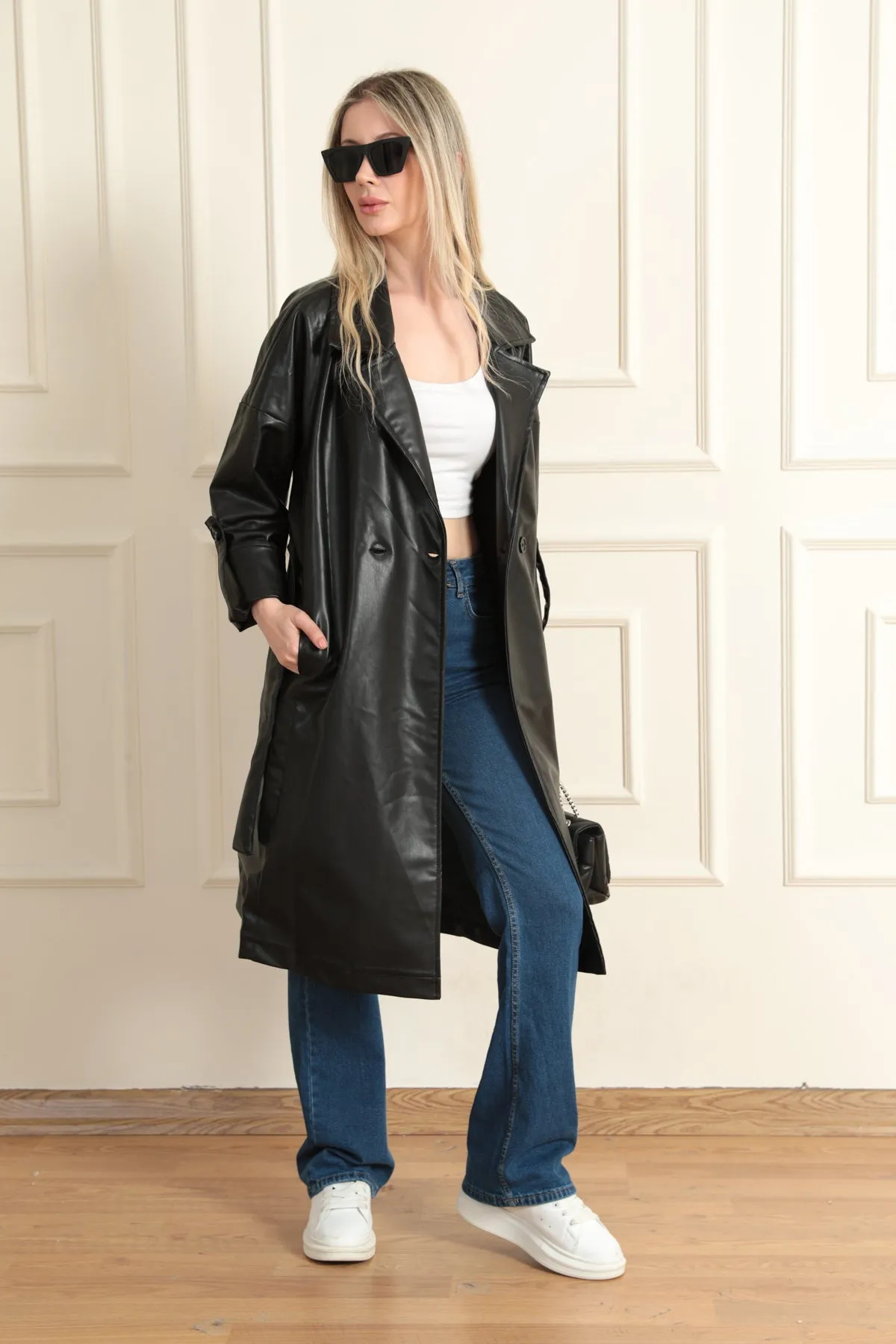 MPL Women's Leather Trench Coat 1034 - Elizabeth